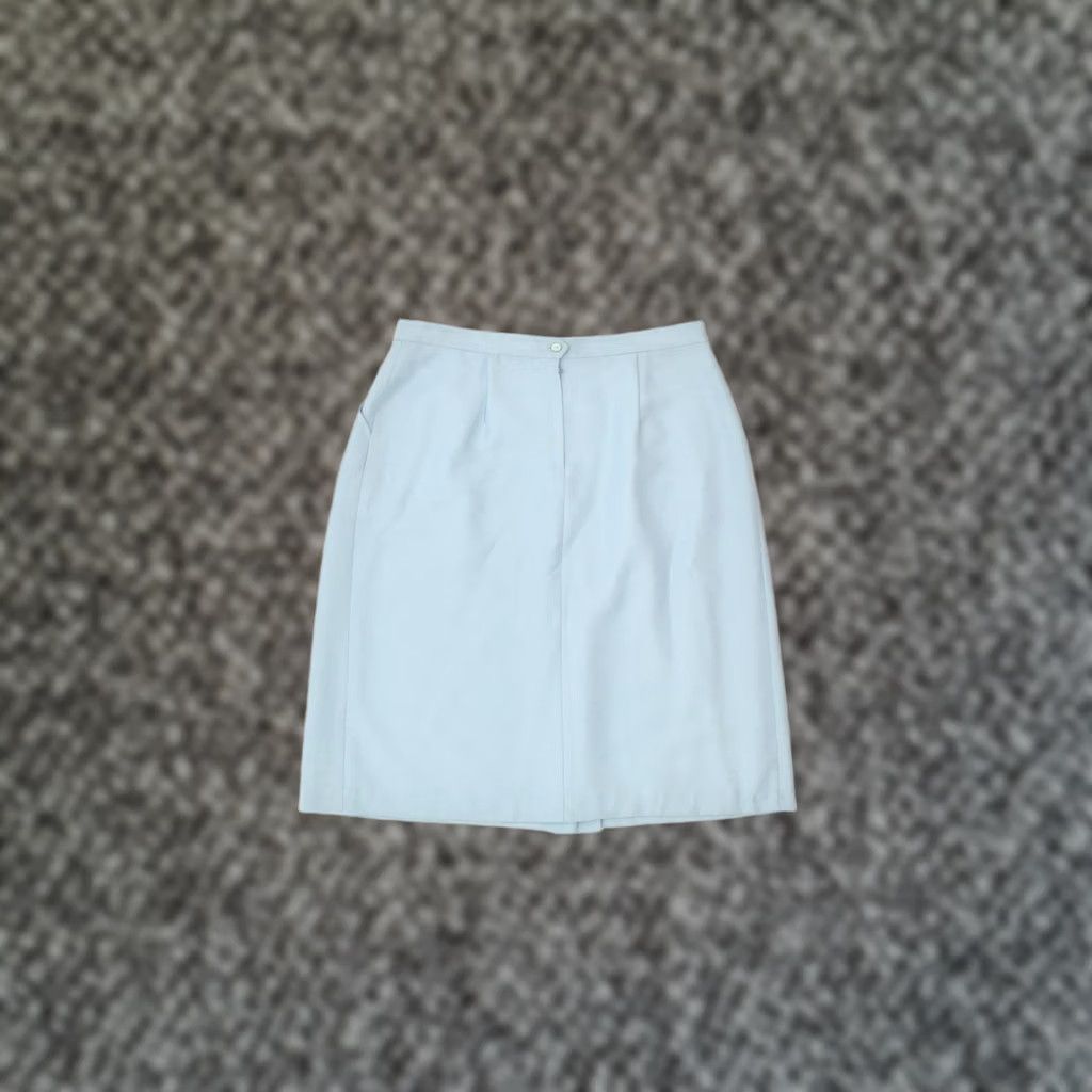Vintage VINTAGE Womens Skirt XL Blue Polyester Pegged Straight IT 48 W30 Size 40" / US 18 - 1 Thumbnail