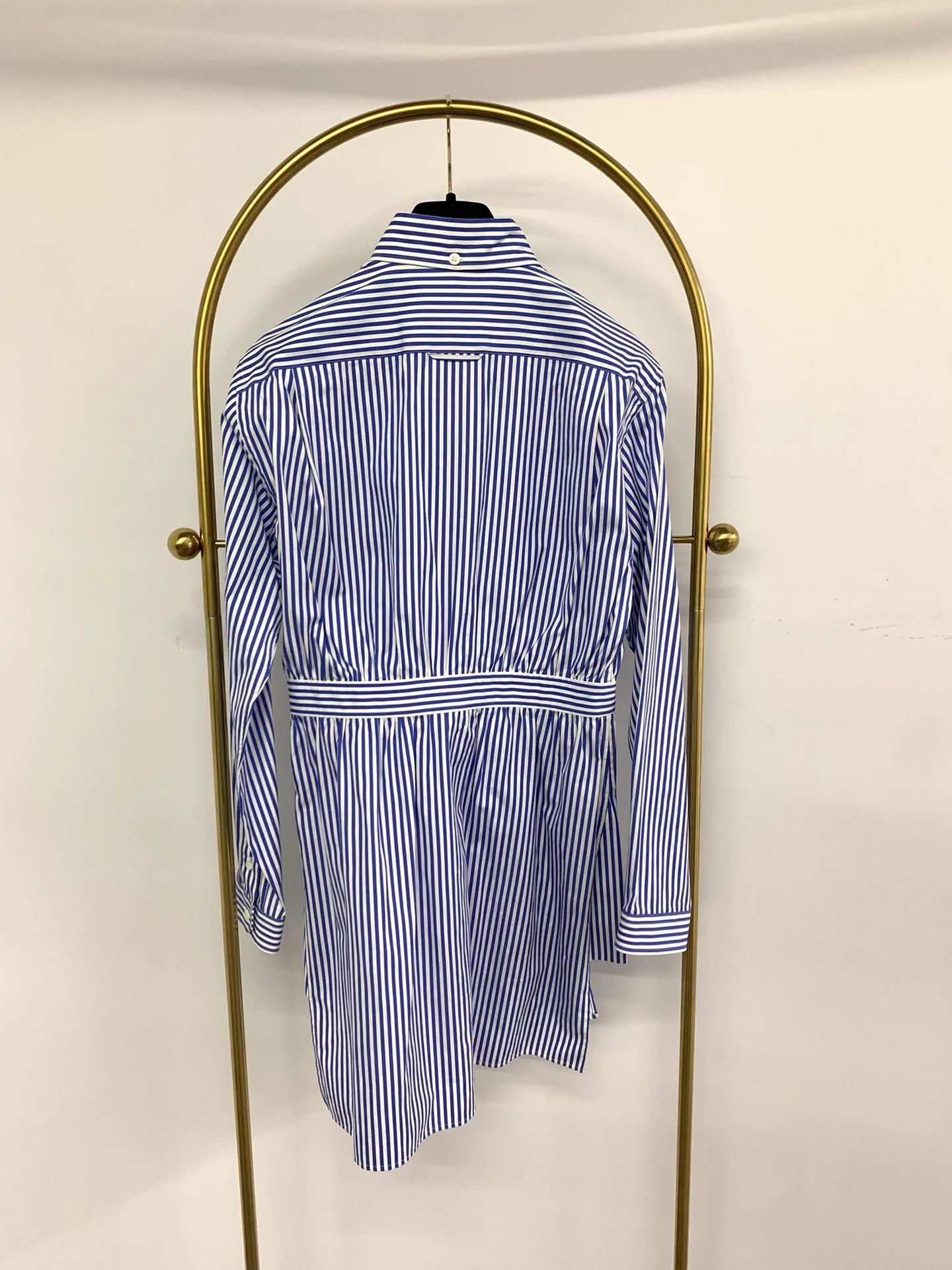 Prada Prada blue & white stripe shirtdress size 36 NWT Size XS / US 0-2 / IT 36-38 - 3 Thumbnail