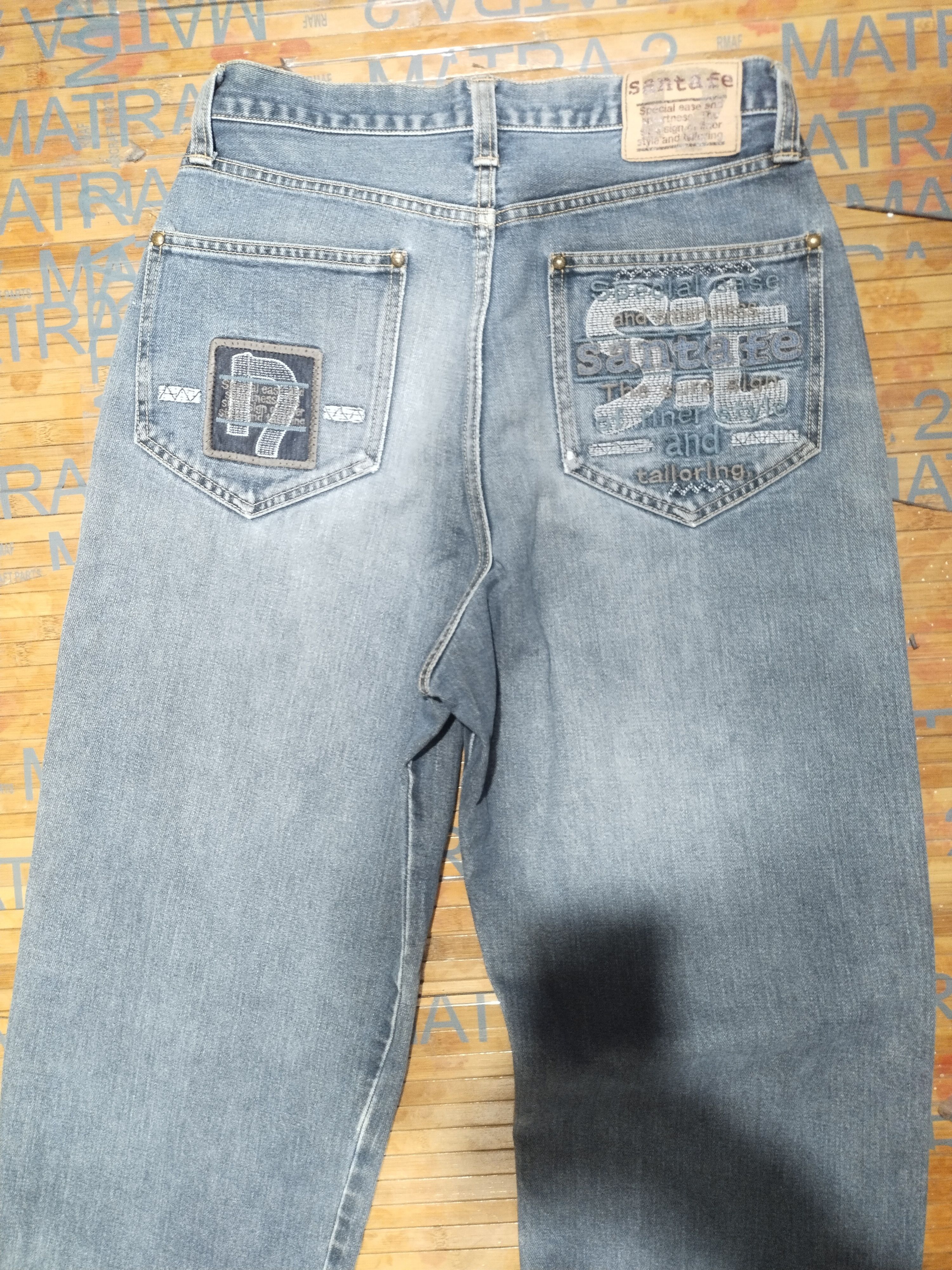Japanese Brand × Vintage Jeans Santafe, Hip Hot Distressed Denim Sz 29" Size US 29 - 10 Thumbnail