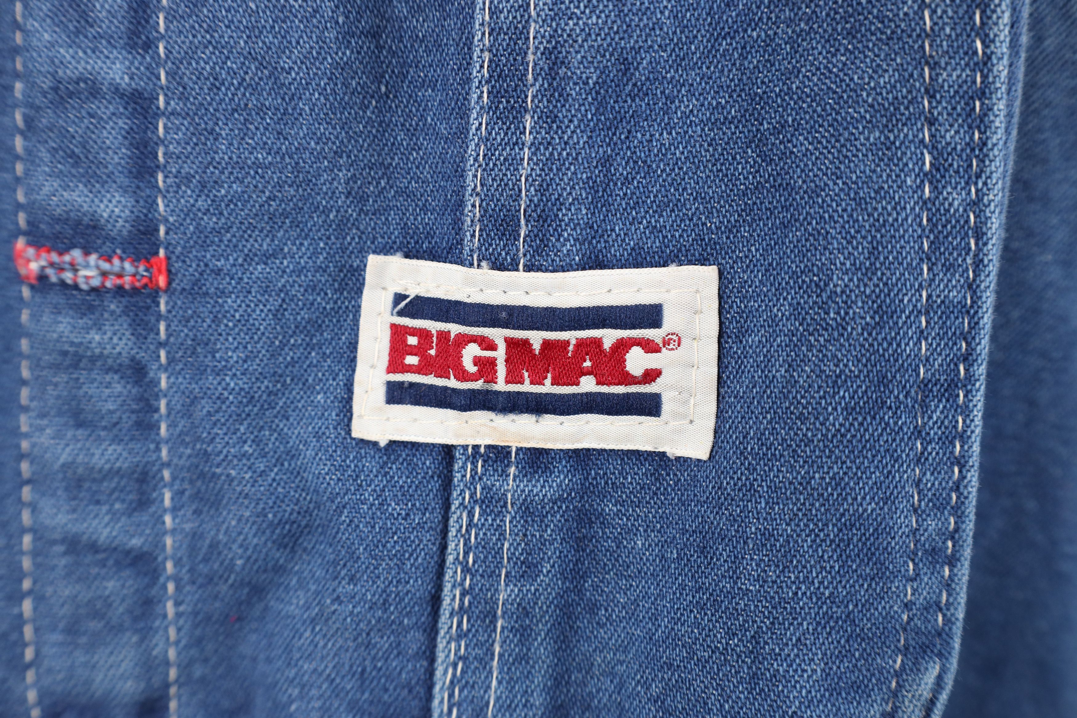 Big Mac Vintage 70s 80s Big Mac Square Bak Workwear Denim Overalls Size US 34 / EU 50 - 12 Thumbnail