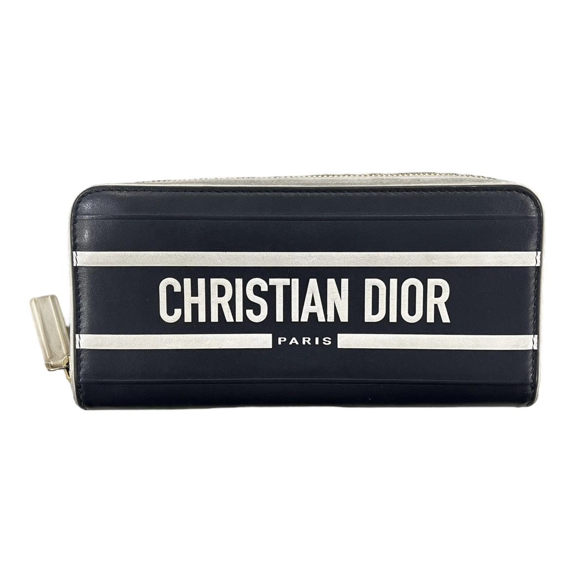 image of Dior Vibe Voyageur Zip Around Wallet in Blue, Women's