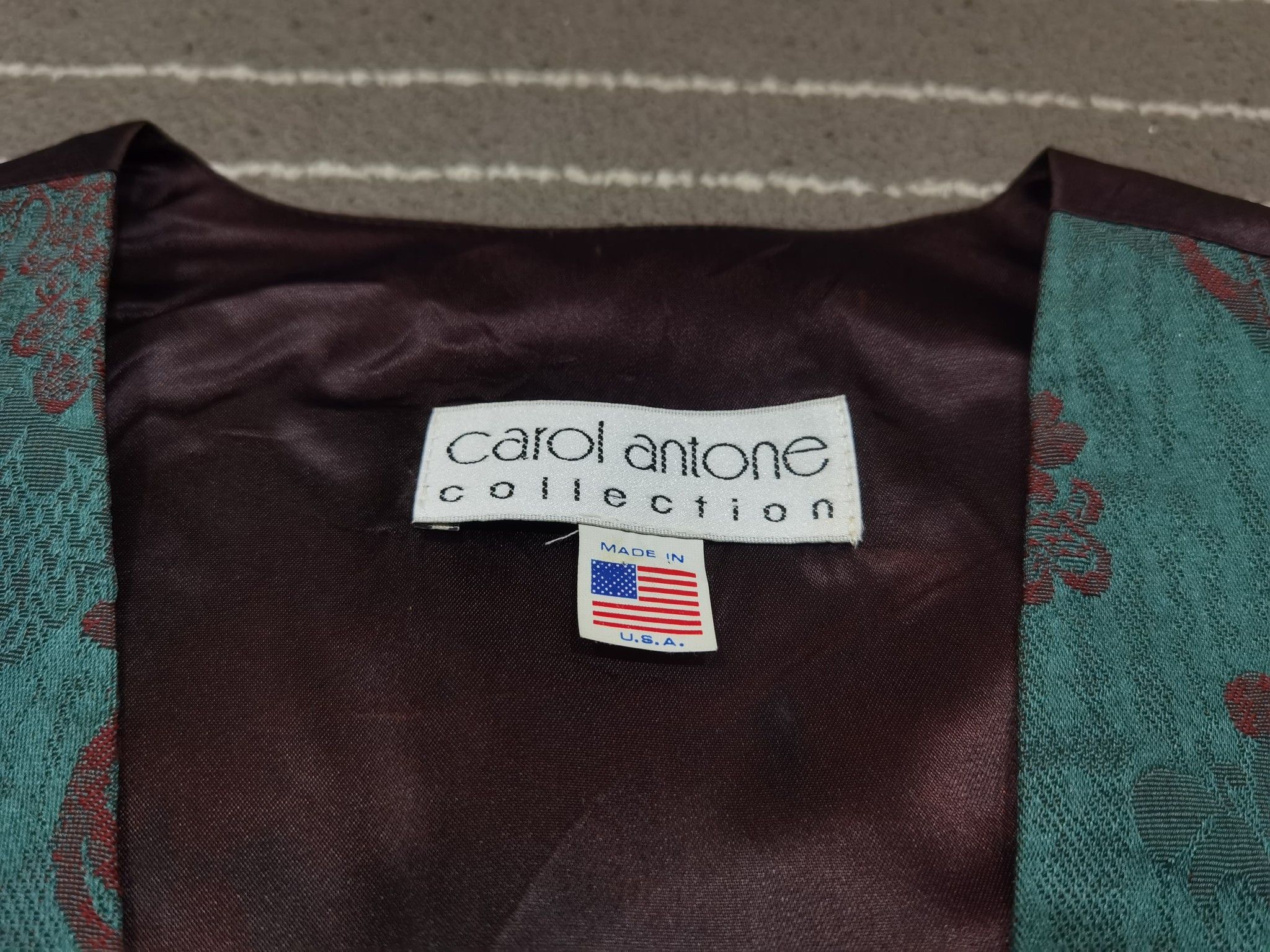Vintage Carol antone collection vest usa S 7219 Size 34S - 7 Thumbnail