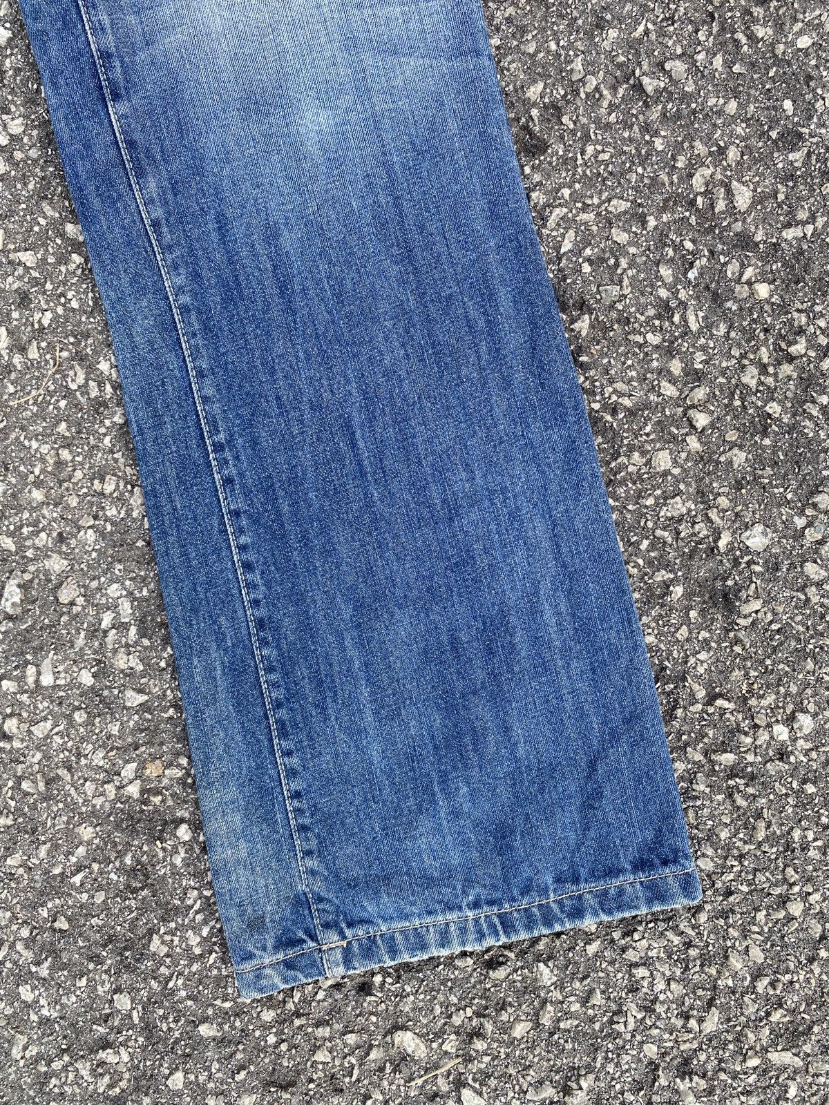 Japanese Brand × Tornado Mart Red Hearing Bootcut Blue Washed Distressed Denim Size US 34 / EU 50 - 5 Thumbnail