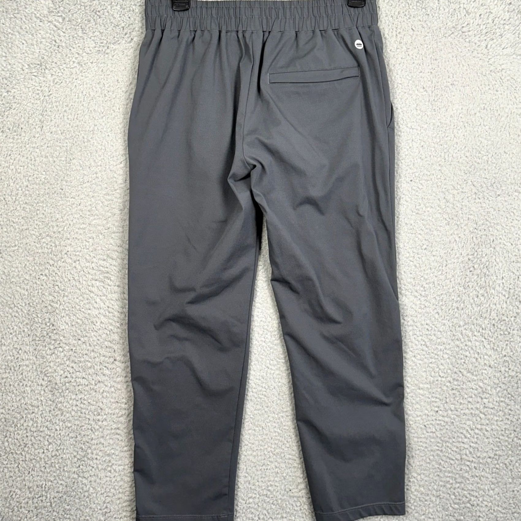 Vintage Under 5'10 Mens Performance Joggers Inseam 25 Gray Elastic Waist Drawstring Pockets Tapered Leg Gym & Travel Jogger Pants Casual Activewear Size US 30 / EU 46 - 2 Thumbnail