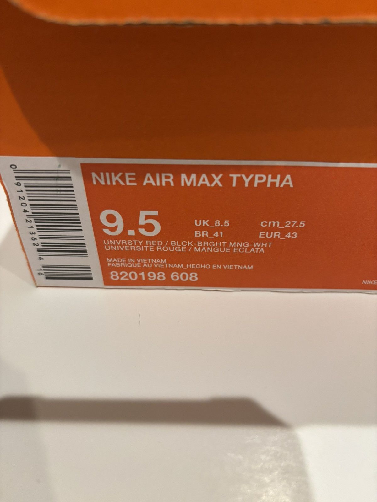 Nike Men’s Nike Air Max Typha running shoes (9.5) Size US 9.5 / EU 42-43 - 8 Thumbnail