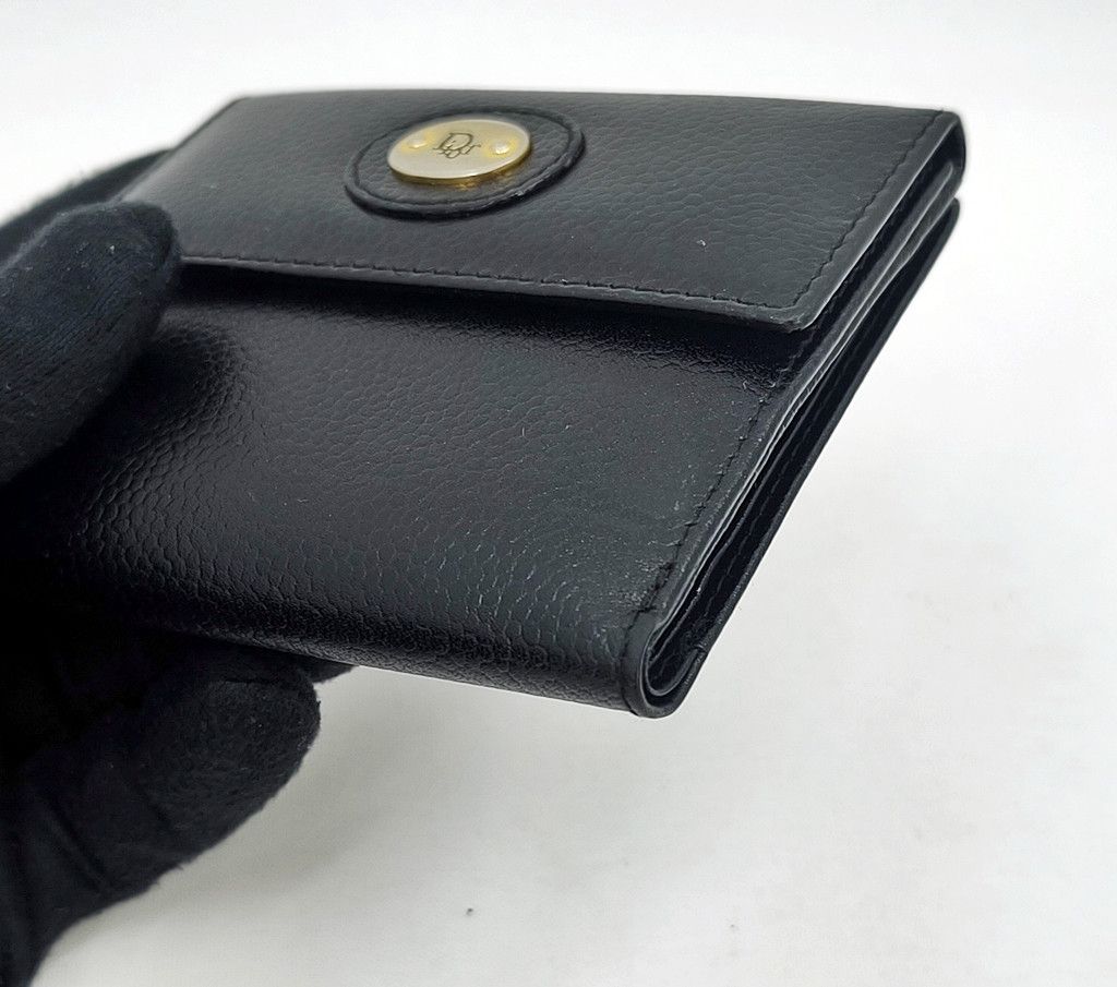 Dior authentic CHRISTIAN DIOR vintage full leather short wallet Size ONE SIZE - 8 Thumbnail