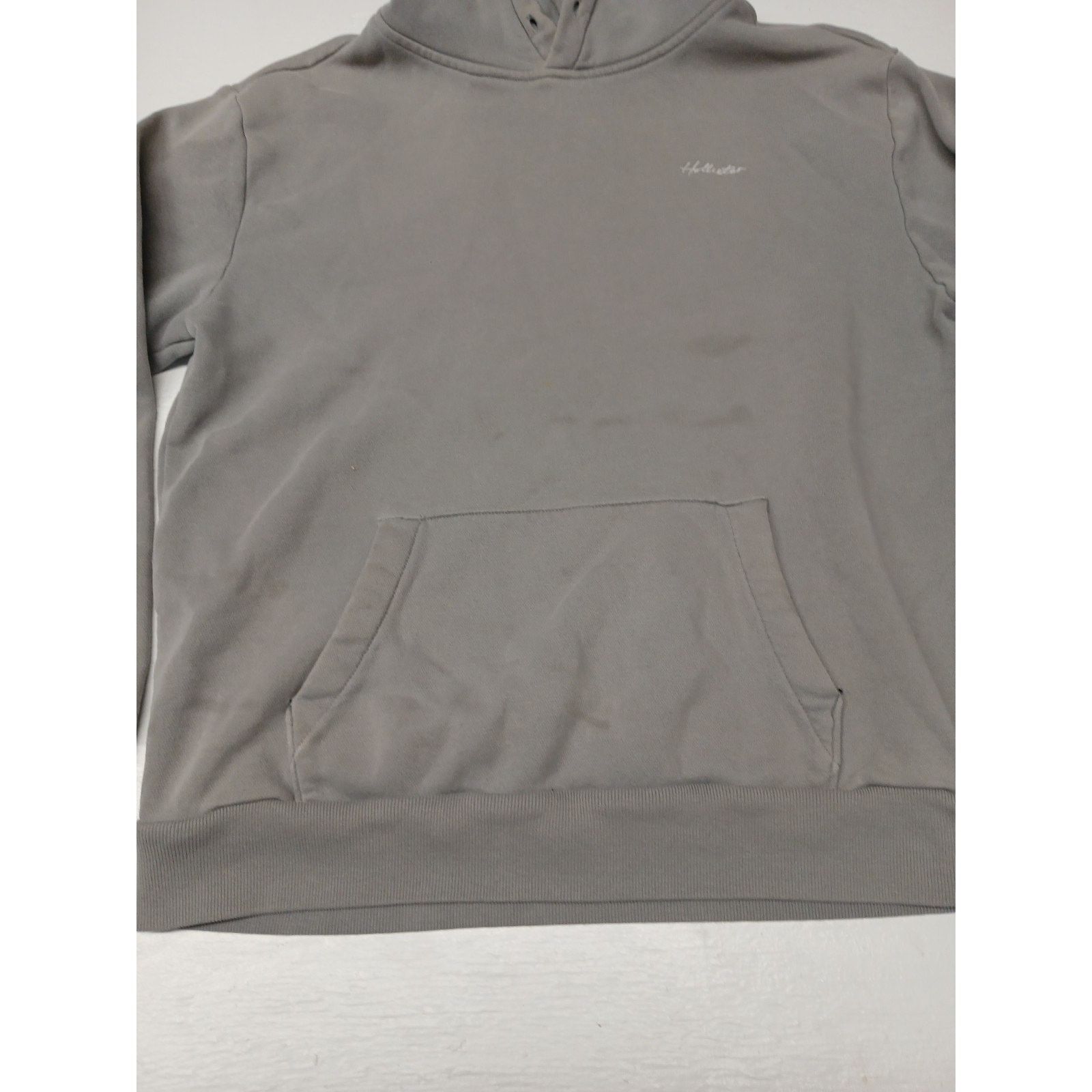 Hollister Hollister (Medium) Men's Gray Relaxed Fit Hoodie Sweatshirt Size M / US 6-8 / IT 42-44 - 2 Thumbnail