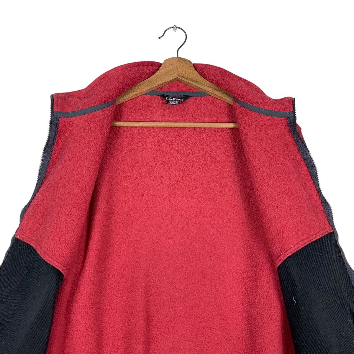 L.L. Bean 90’s L.L. BEAN Zipper Red Fleece Jacket #1358-C61 Size M / US 6-8 / IT 42-44 - 12 Thumbnail