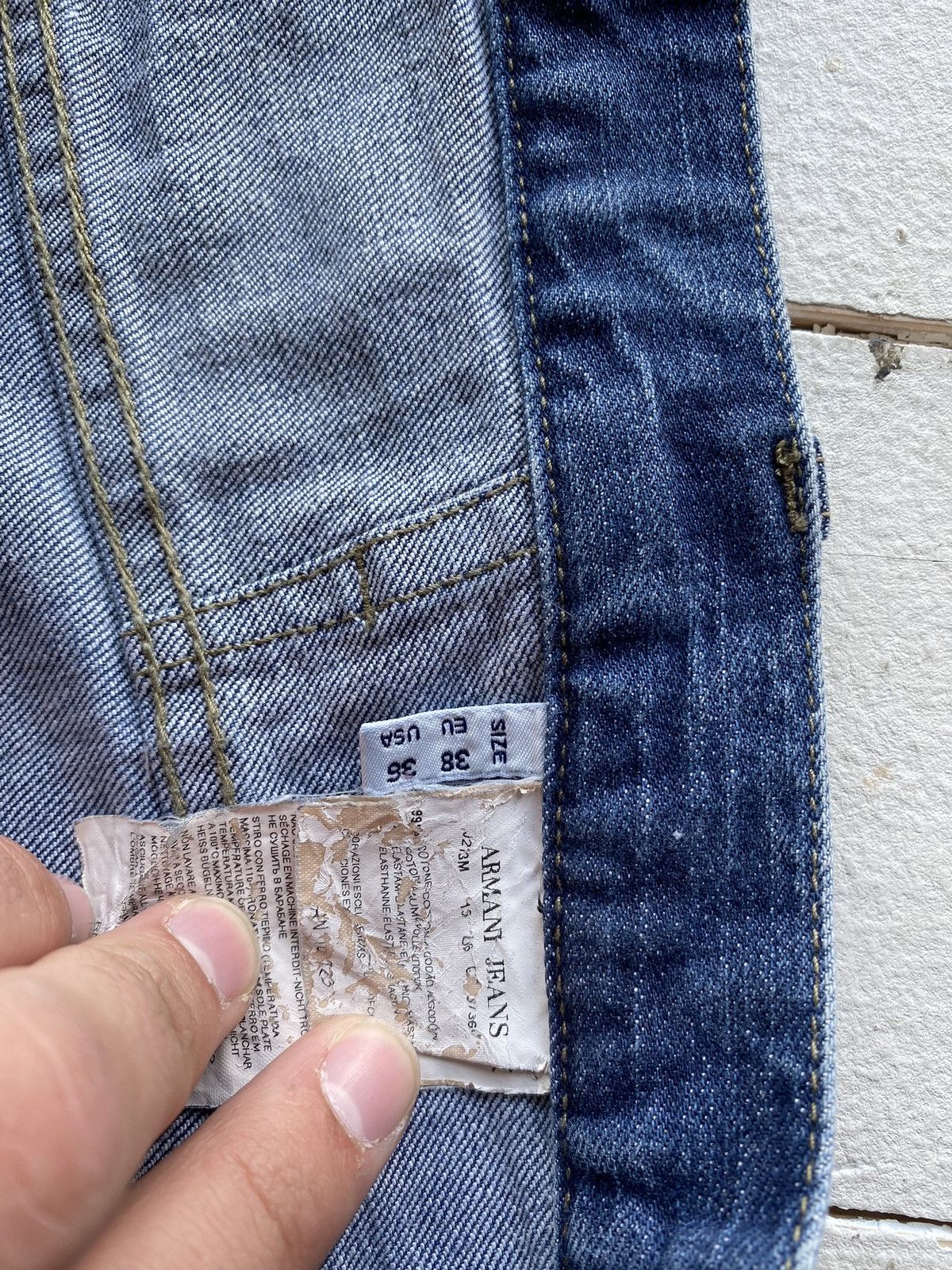 Designer × Giorgio Armani × Vintage Giorgio Armani Jeans Blue 36 Relaxed Straight Designer Size US 36 / EU 52 - 6 Thumbnail