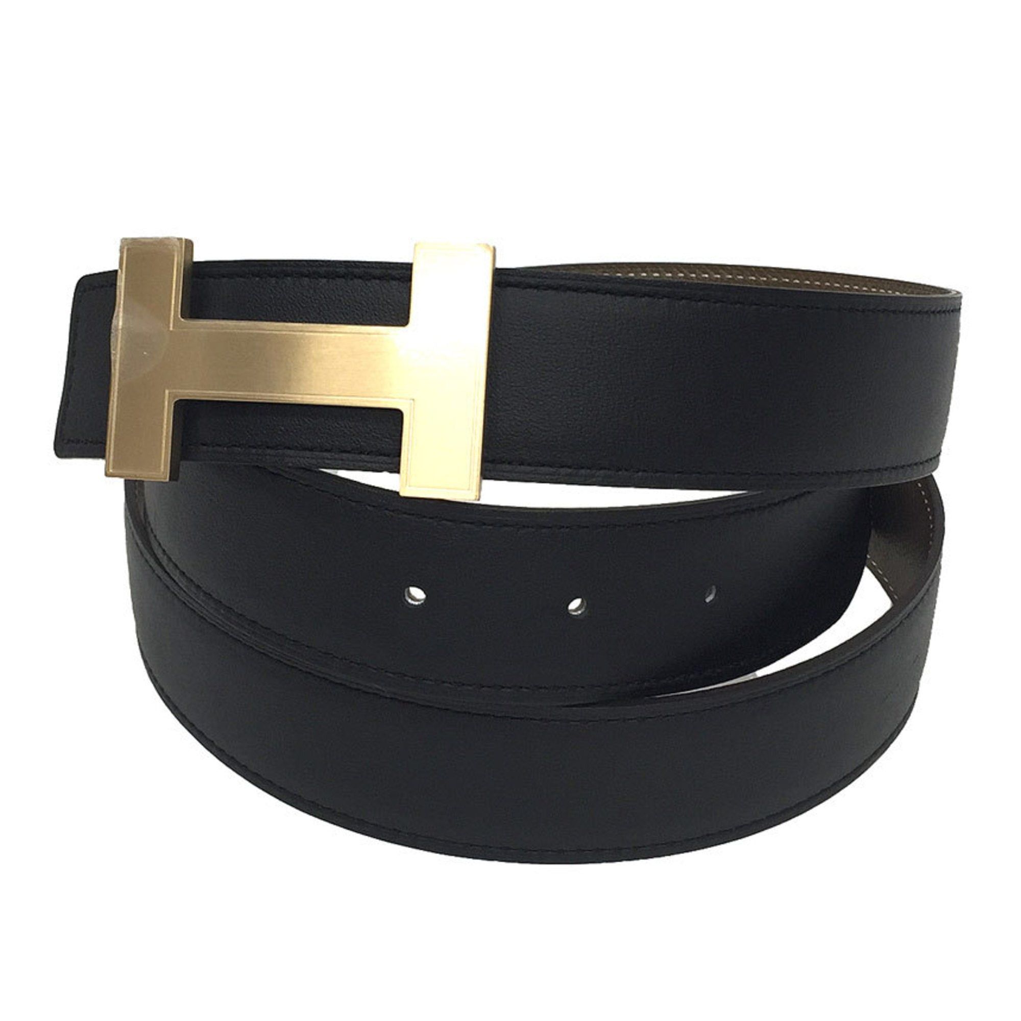 image of Hermes Belt Buckle Constance & Reversible 38 Mm H Size 100 Black X Etaupe Gold, Women's