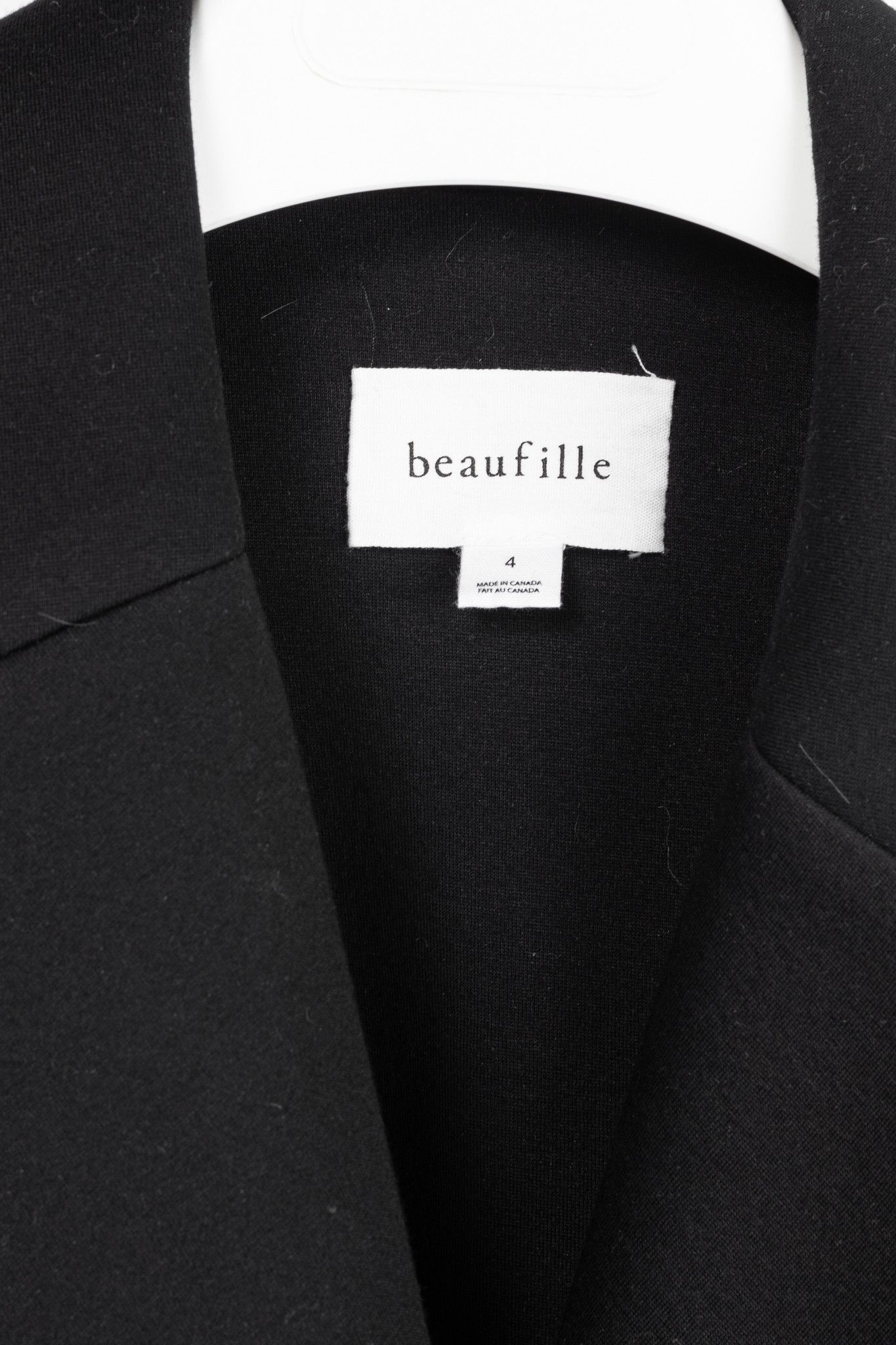 Other Beaufille Black Modal-Neoprene Wrap Jacket Size S / US 4 / IT 40 - 4 Thumbnail