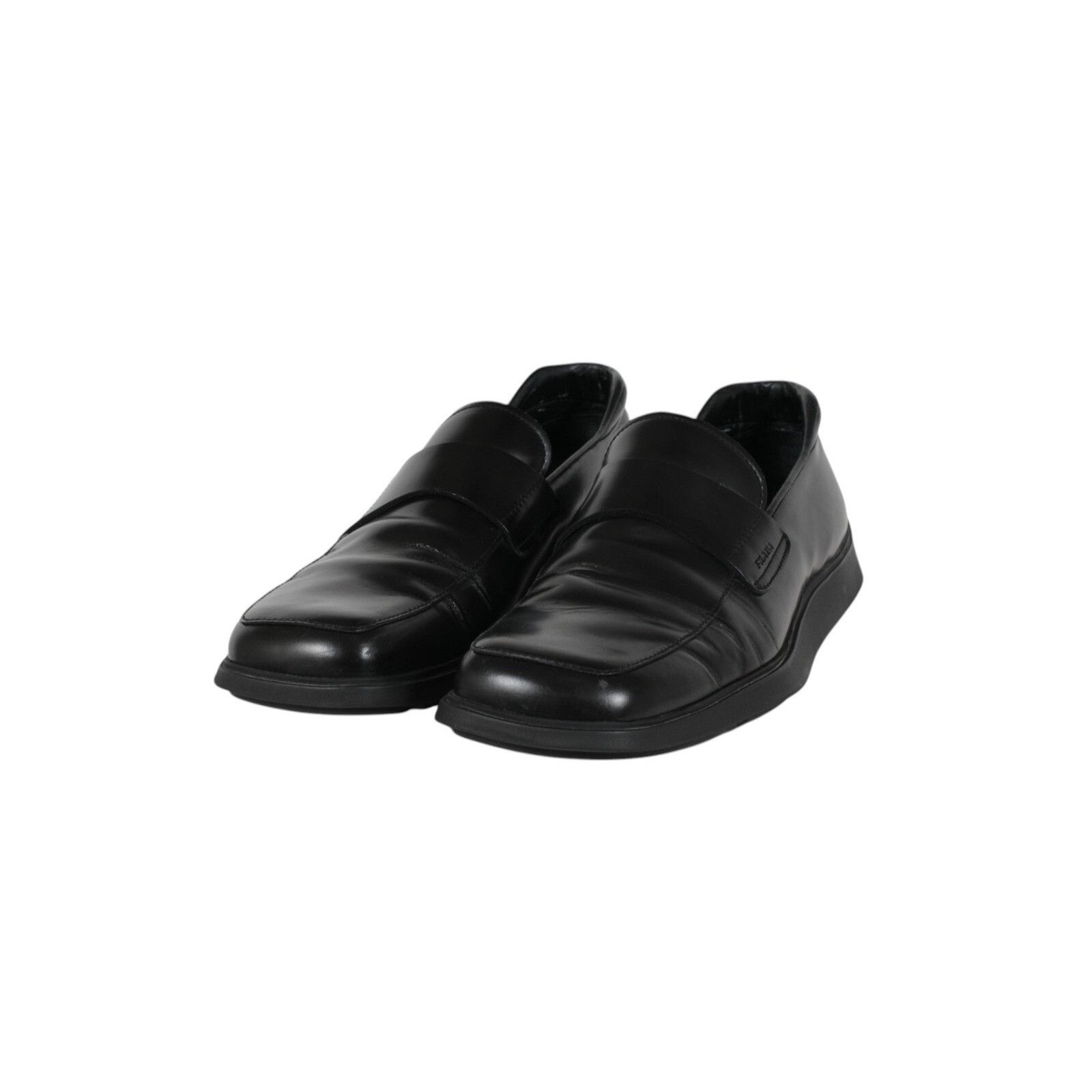 Prada Vtg 2000s Square Toe Loafers Black Leather - 02549 Size US 11 / EU 44 - 3 Thumbnail