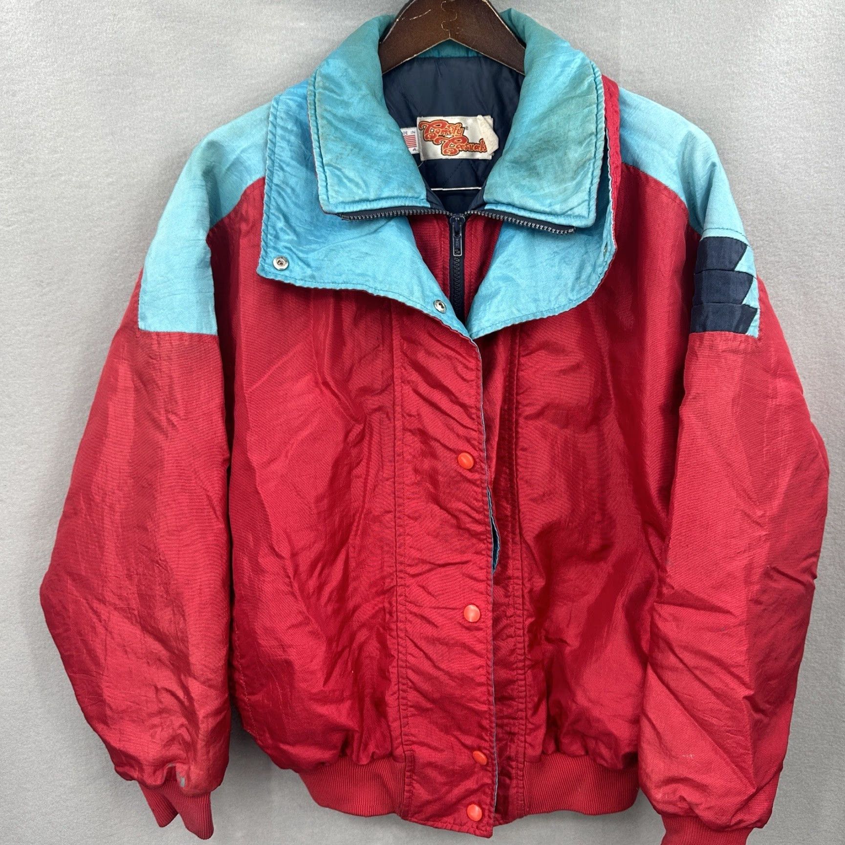 Vintage VINTAGE Comfy Casuals Jacket Women M Quilted Lining Bomber Blue Made in USA READ Size M / US 6-8 / IT 42-44 - 3 Thumbnail
