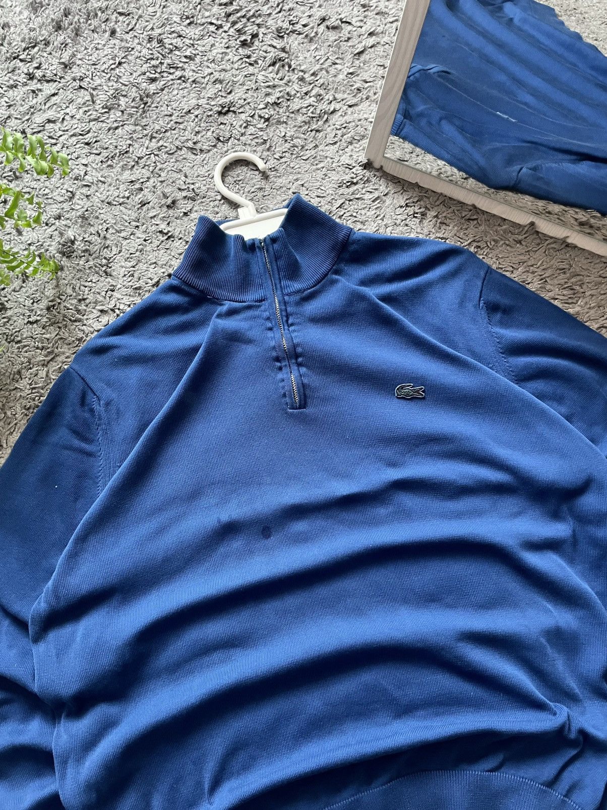 Lacoste × Vintage 00s Lacoste 1/3 Zip Sweater Streetwear Vintage Logo Rare Size US L / EU 52-54 / 3 - 3 Thumbnail
