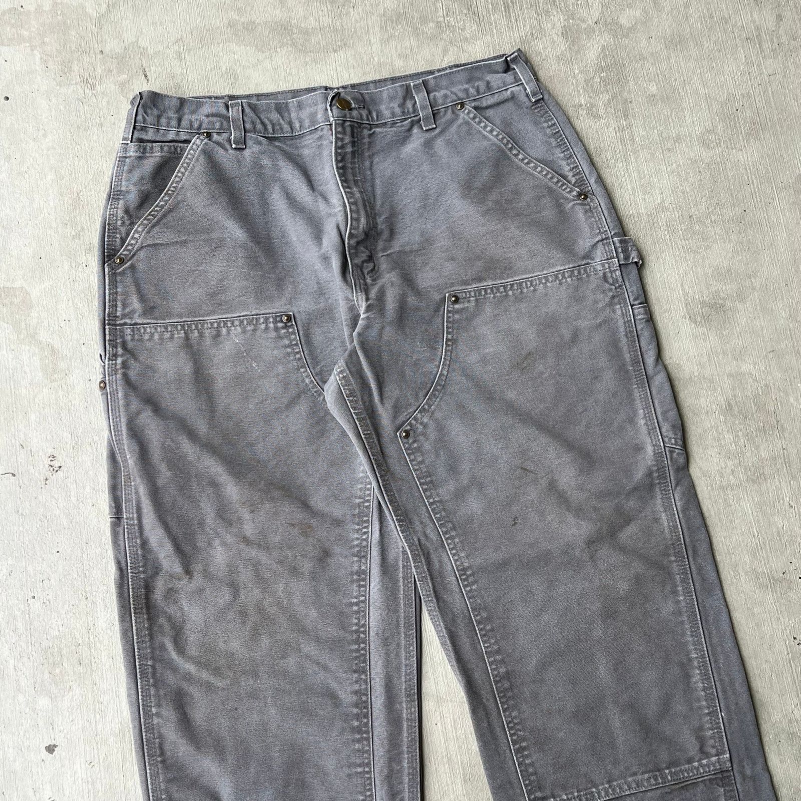 Carhartt × Vintage Carhartt gray double knee work wear carpenter pants Size US 34 / EU 50 - 2 Thumbnail