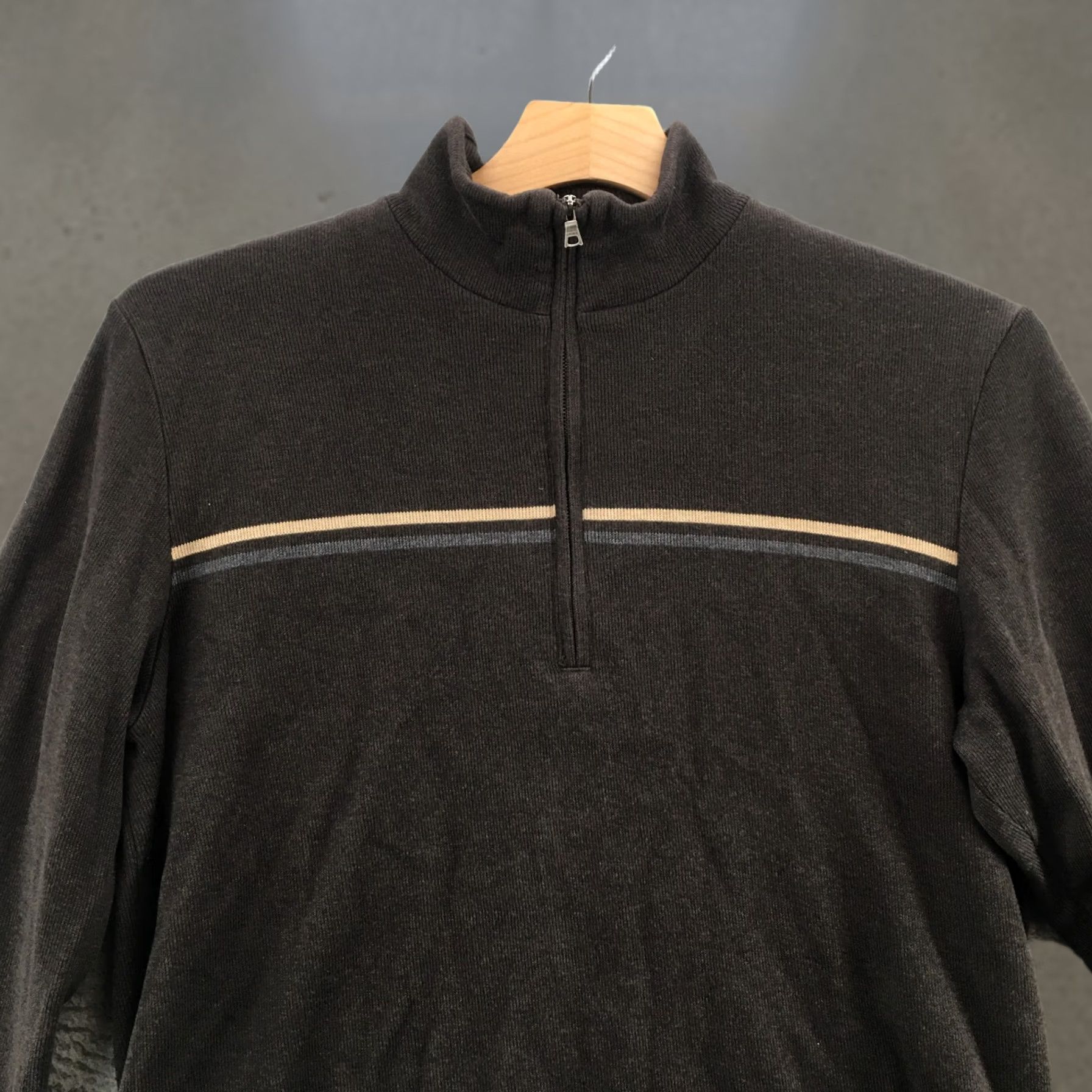 Banana Republic Banana Republic Mock Neck Pullover Sweatshirt Mens L Brown Cotton Long Sleeve Sweatshirt Baseball/Active Shirt Size US L / EU 52-54 / 3 - 1 Thumbnail