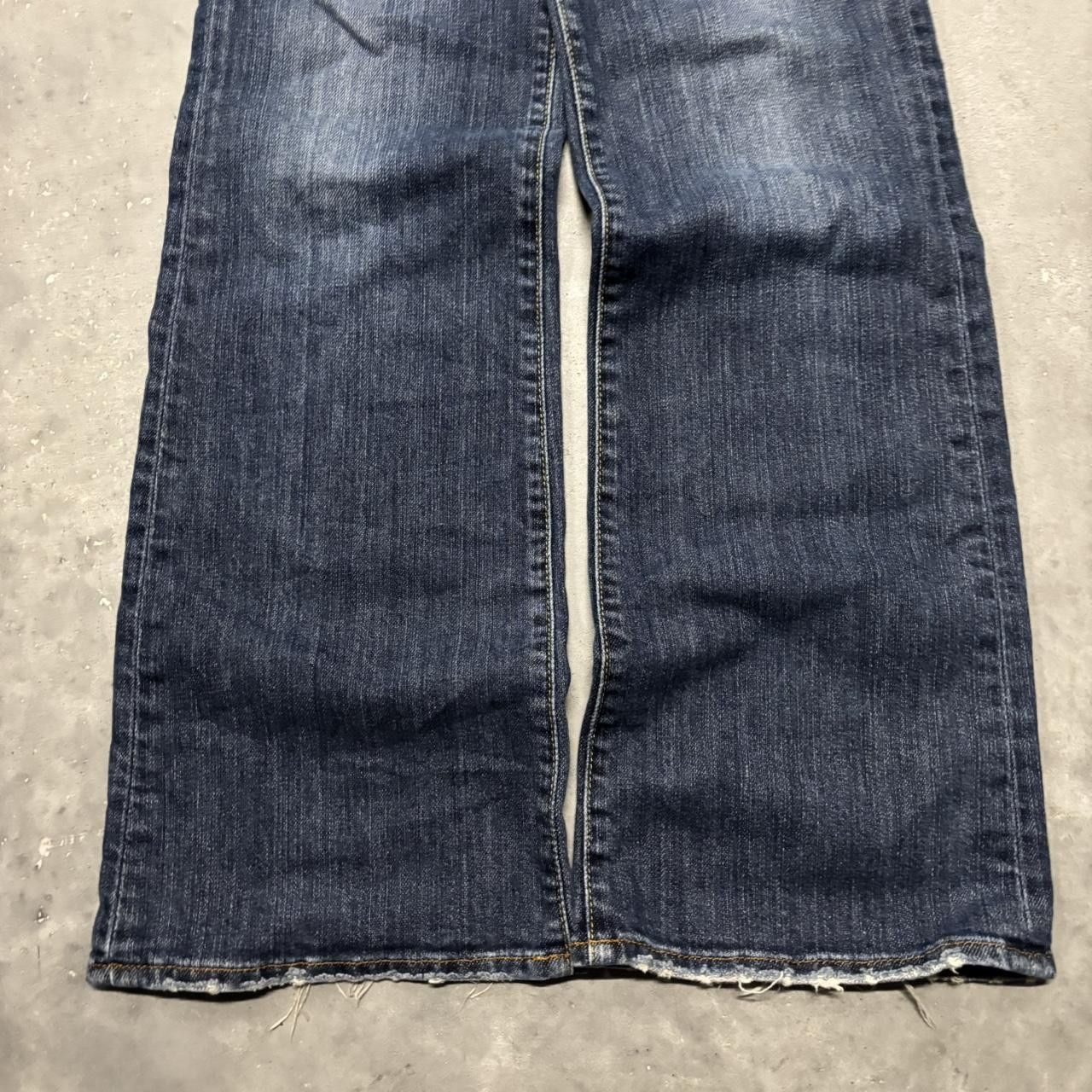 Japanese Brand × Vintage Crazy Vintage Y2K/2000s Grunge Dark Wash Bootcut Denim Jeans! Size US 30 / EU 46 - 6 Thumbnail