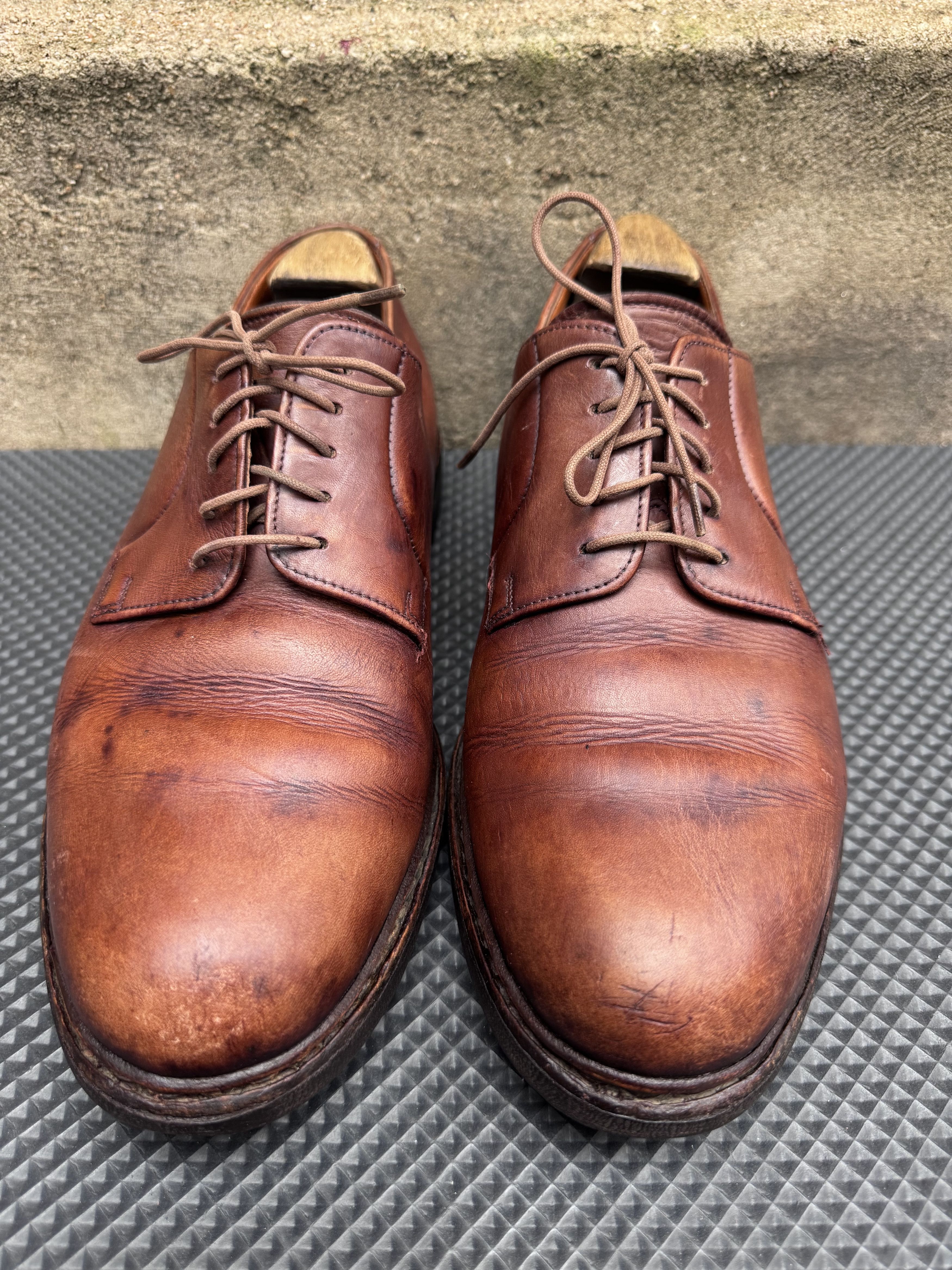 Paraboot Paraboot Vintage Avignon Griff Men's Brown Leather Derby Size US 10 / EU 43 - 2 Thumbnail
