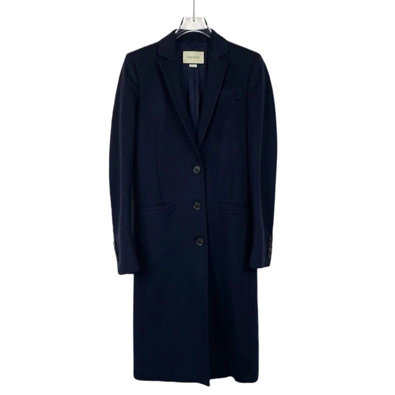 Gucci Gucci Size 36 Dark blue V-neck wool coat size 36 2502-Next Size US XS / EU 42 / 0 - 1 Thumbnail