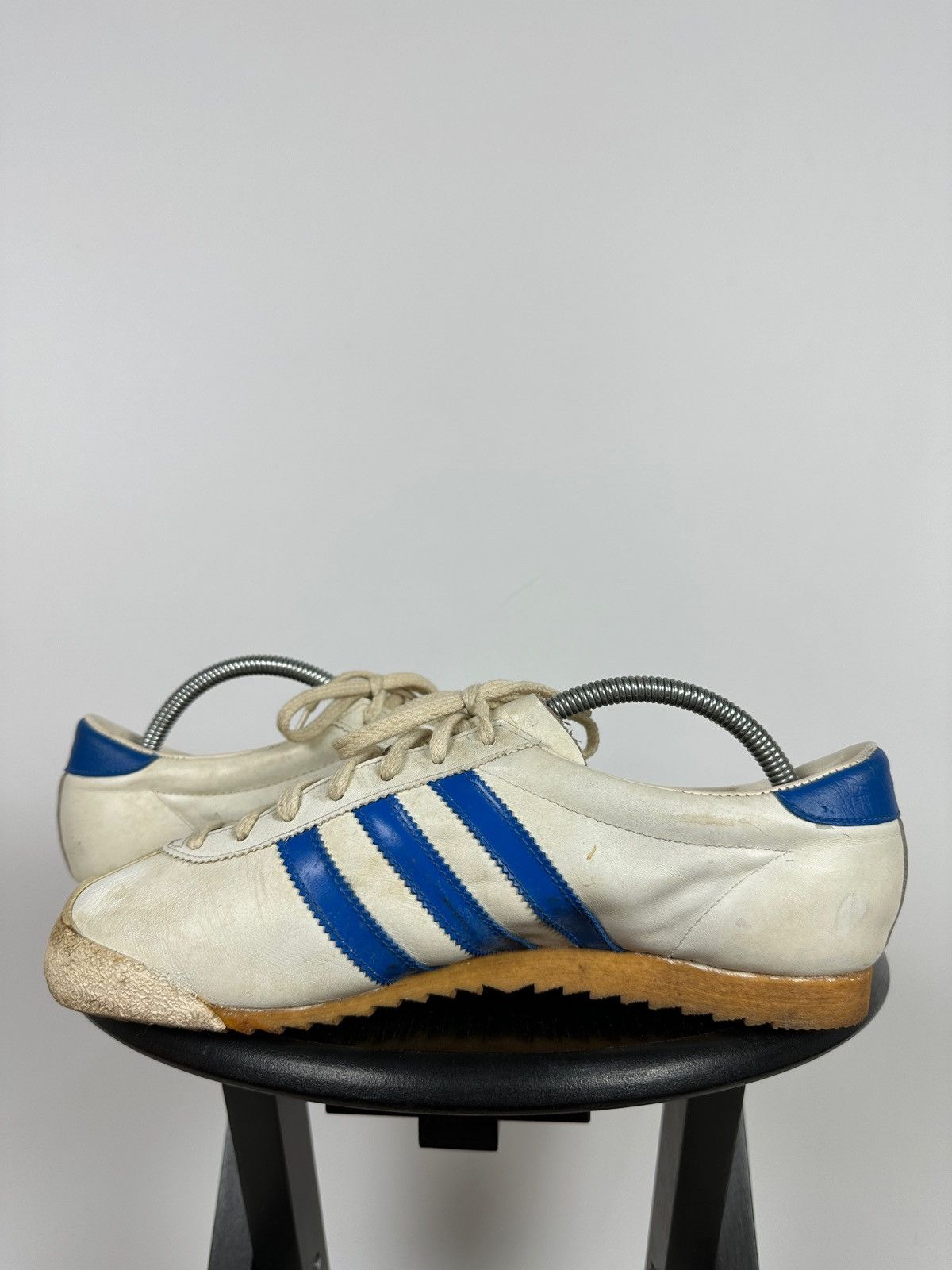 Adidas 1970-80s Adidas Rom Leather Sneakers Made In Austria Size US 9 / EU 42 - 8 Thumbnail