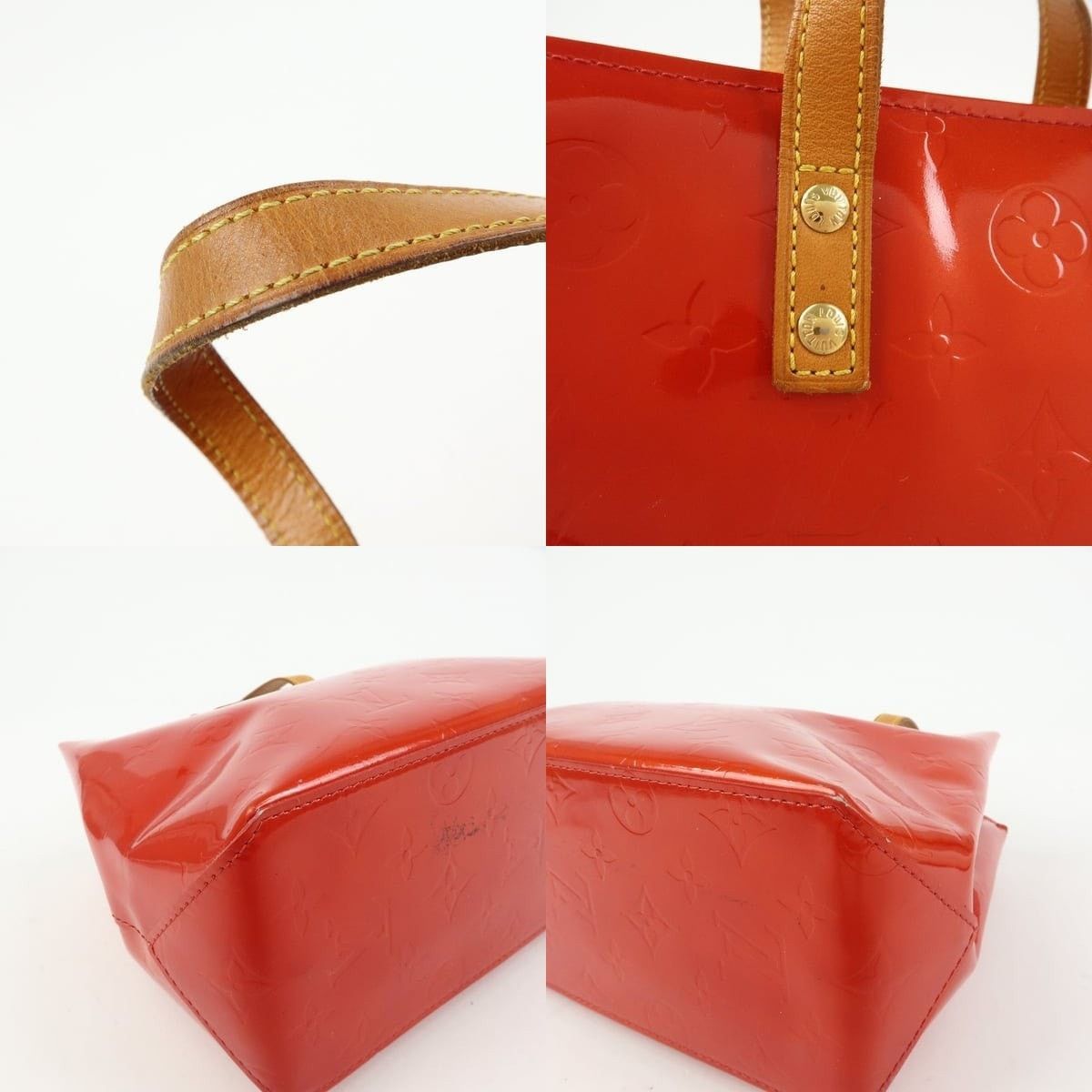 Louis Vuitton Louis Vuitton Monogram Vernis Lead PM Tote Red Size ONE SIZE - 4 Thumbnail