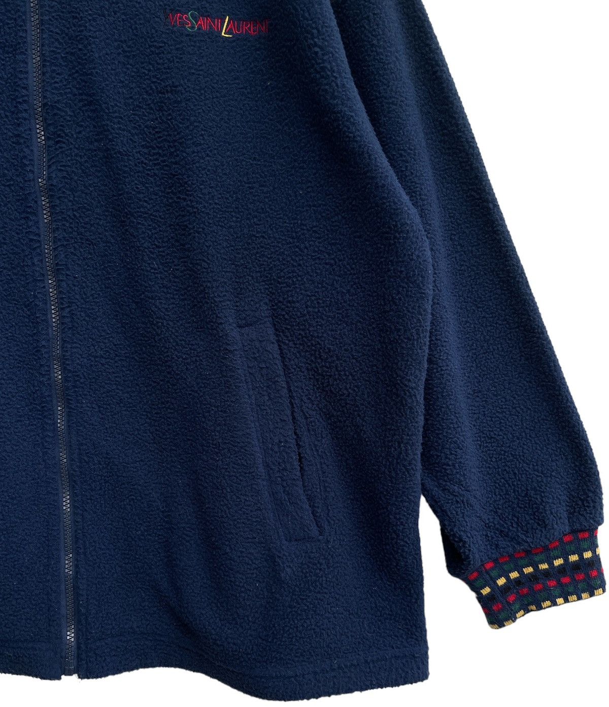 Designer × Vintage × Yves Saint Laurent Vintage Yves Saint Laurent pour homme Fleece Jacket Size US M / EU 48-50 / 2 - 3 Thumbnail