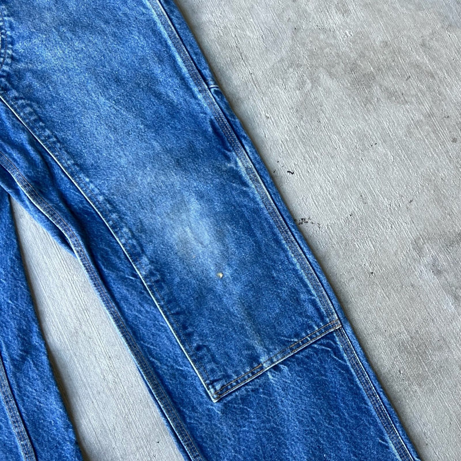 Carhartt × Vintage Carhartt faded denim blue jean double knee carpenter pants Size US 35 - 7 Thumbnail