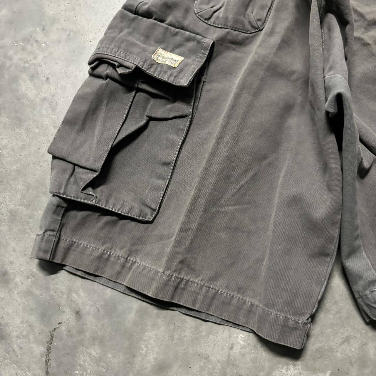 Timberland × Vintage Crazy Vintage Y2K/2000s Baggy Grunge Grey Timberland Skater Cargo Shorts! Size US 33 - 3 Thumbnail