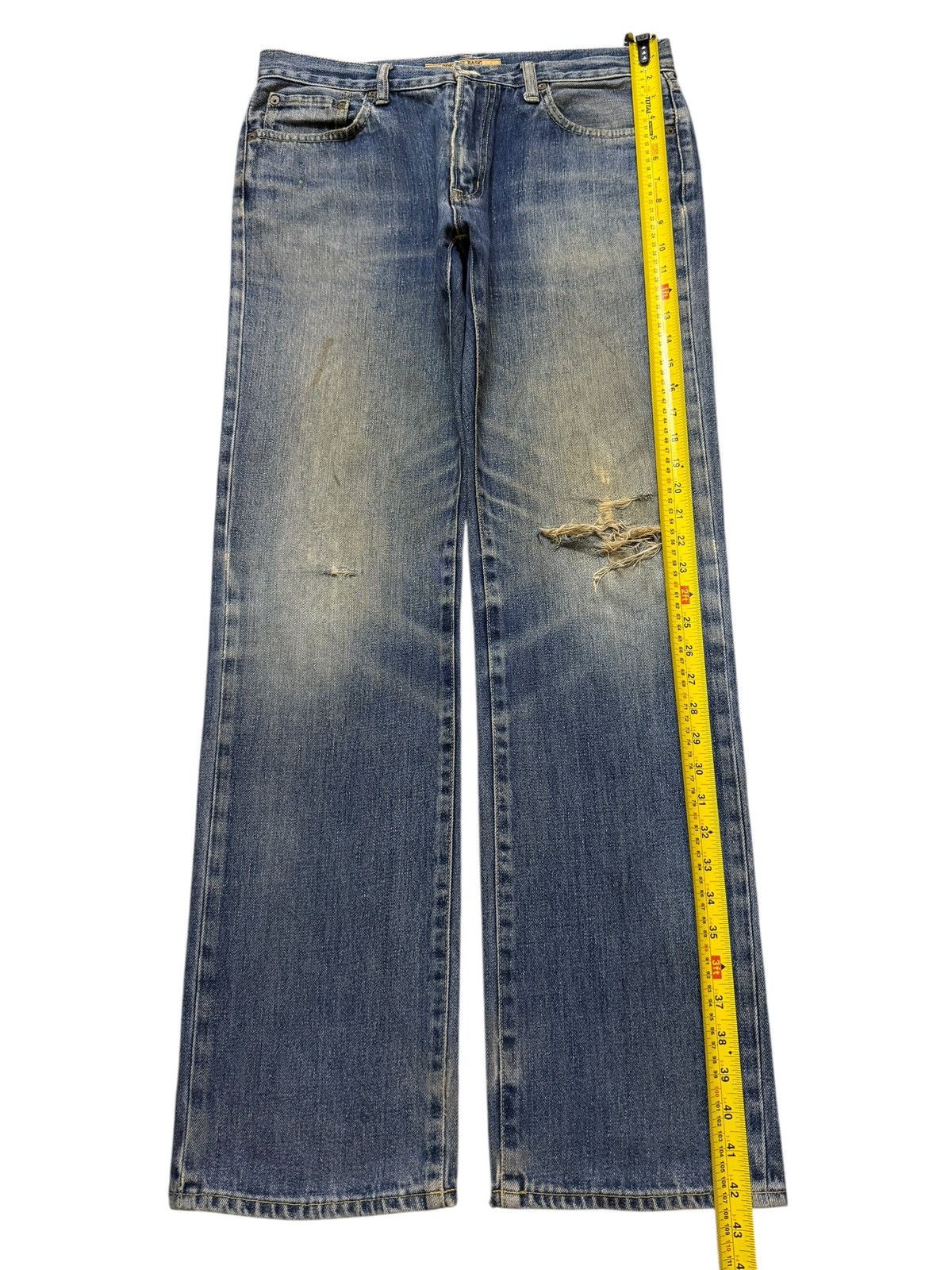 Uniqlo Vintage Y2K Japanese Uniqlo Mud Wash Distressed Straight Leg Size US 34 / EU 50 - 9 Thumbnail