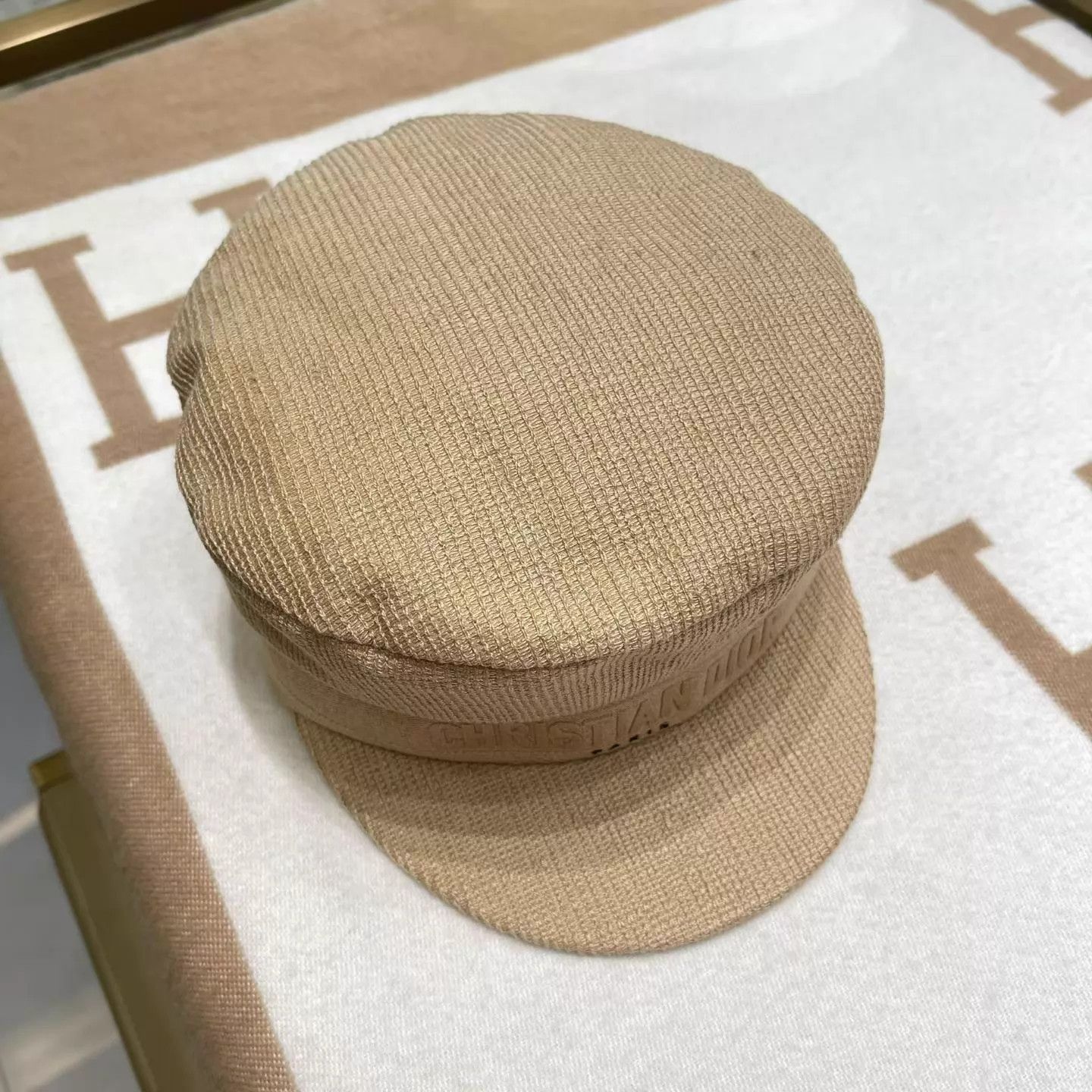 Dior Dior Cotton Logo Newsboy Cap 57cm Like New AK884 Size ONE SIZE - 4 Thumbnail