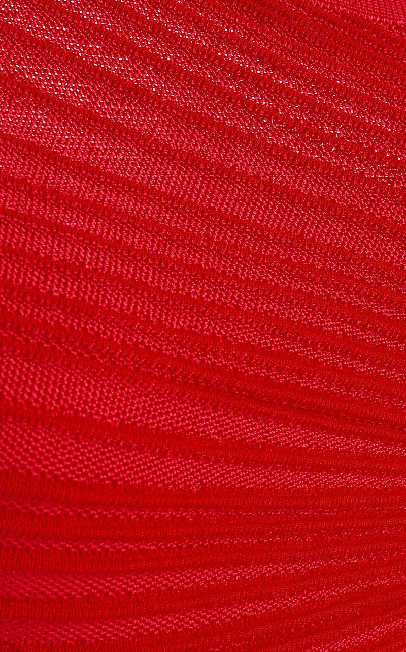 Balmain o1s1wg110526 One-Shoulder Knit Cropped Top in Red Size L / US 10 / IT 46 - 5 Thumbnail