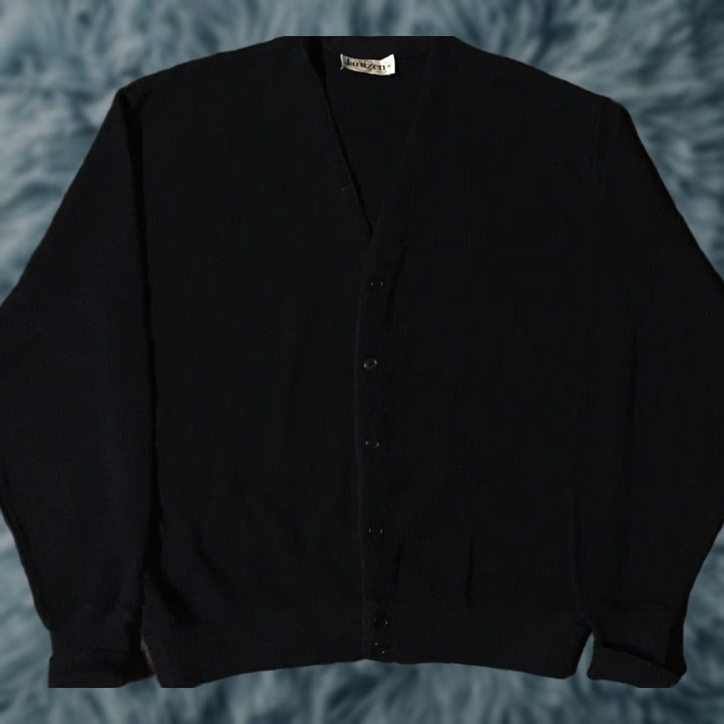 Jantzen VINTAGE Jantzen Cardigan Sweater M Navy Blue Knit Acrylic USA 60s 70s Grunge Grandpa Men's Shirt Streetwear Size US M / EU 48-50 / 2 - 1 Thumbnail