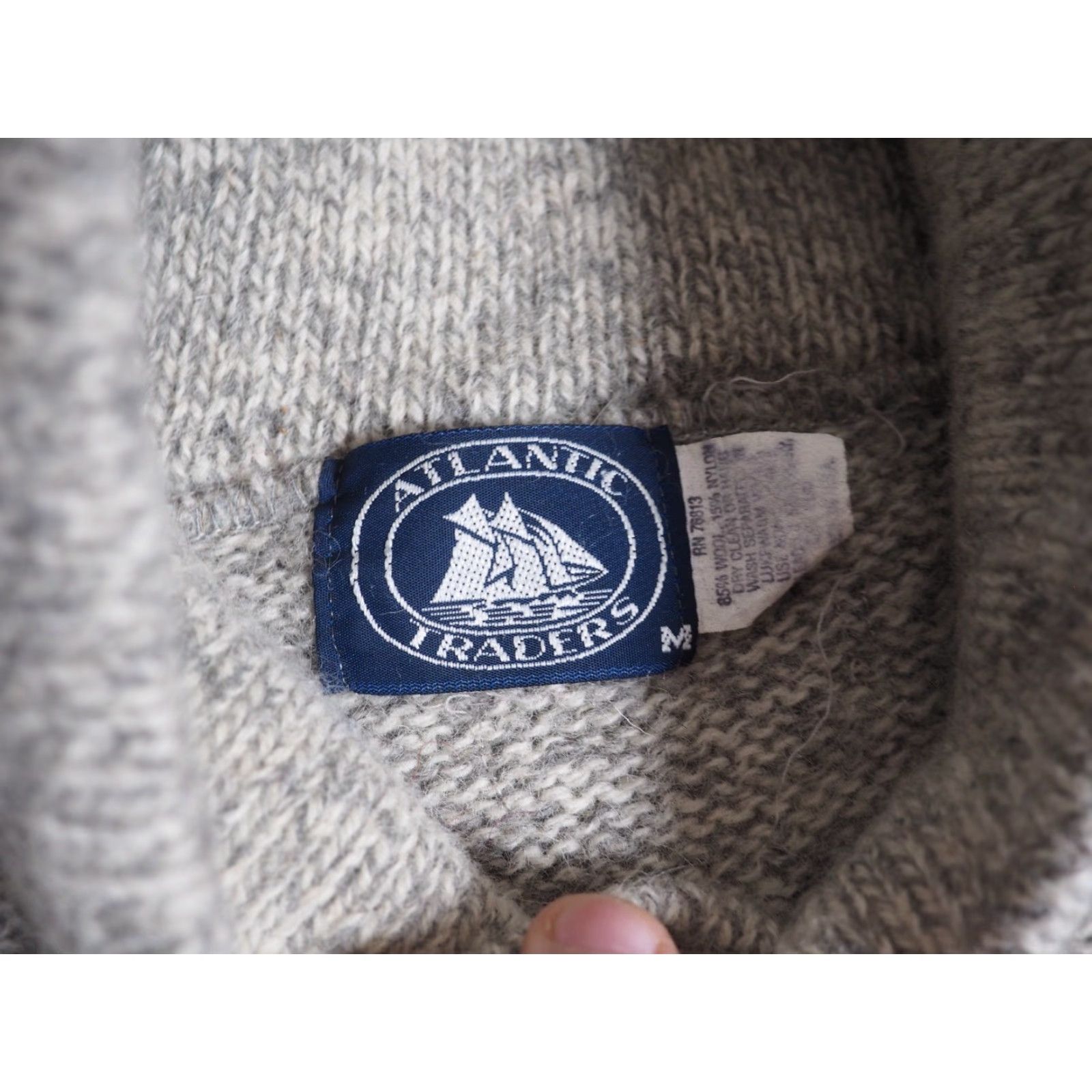 Vintage VINTAGE Atlantic Traders Wool Gray Striped Pullover Sweater M Men Size US M / EU 48-50 / 2 - 4 Thumbnail