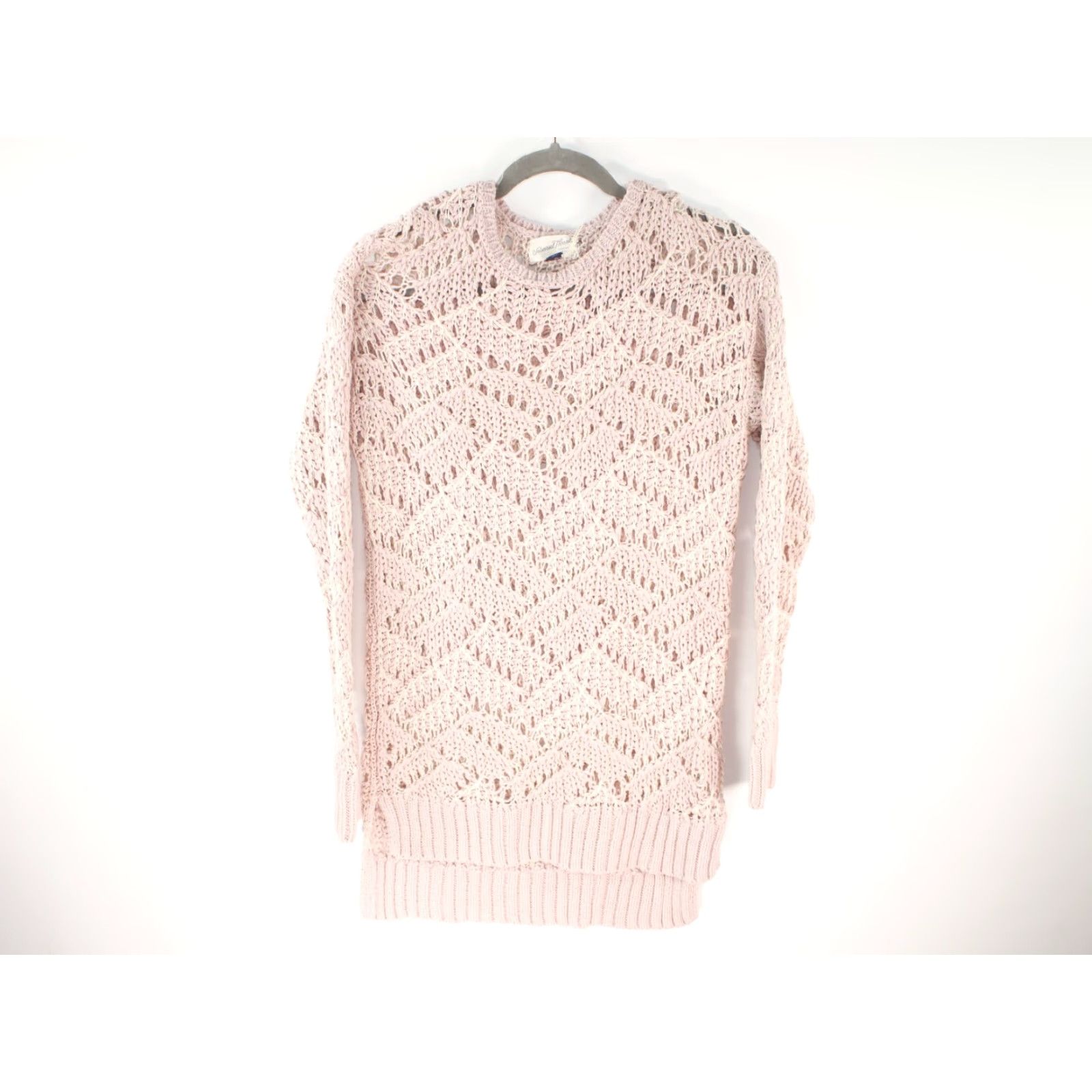 Vintage VINTAGE Andrea University Pink Open Knit Pullover Sweater Women's Size M Lightweight Fall Spring Summer Size M / US 6-8 / IT 42-44 - 3 Thumbnail