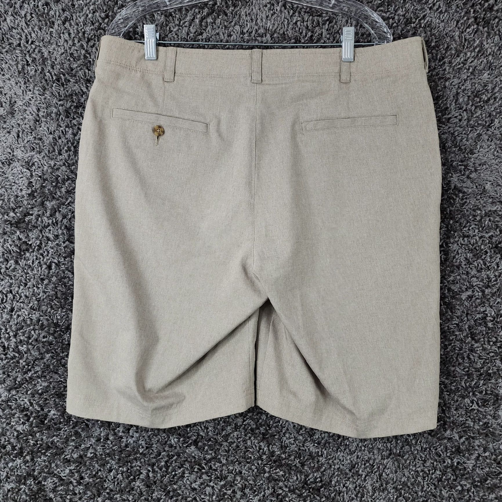 Hogan Ben Hogan Mens Browns Heathered Chino Polyester Shorts Size 38 Size US 38 / EU 54 - 4 Thumbnail