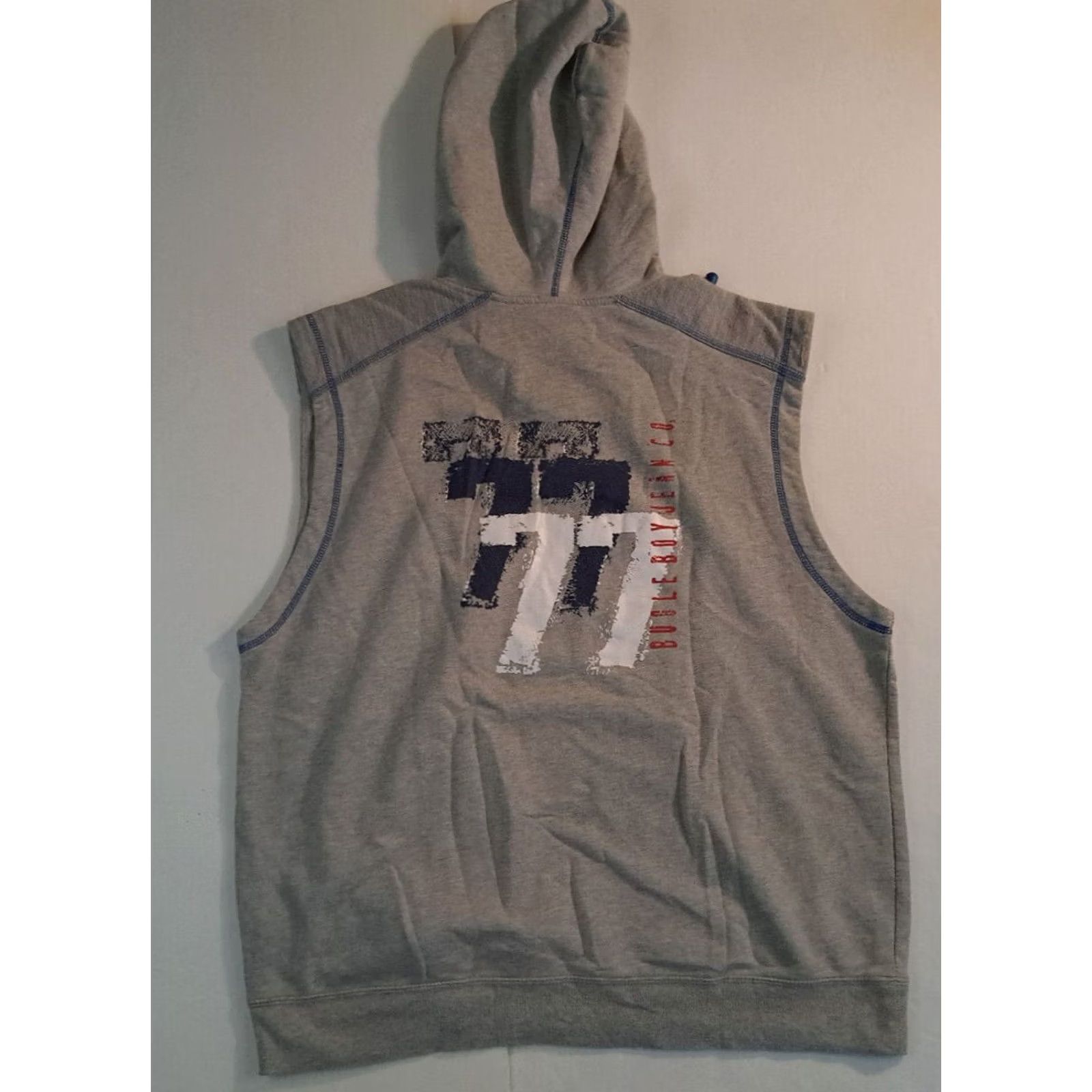 Vintage VINTAGE Bugle Boy Jeans Sweatshirt Hooded Sleeveless Gray M Crew Neck Pullover 26in Long 23in Pit to Pit Mens Size US M / EU 48-50 / 2 - 5 Thumbnail