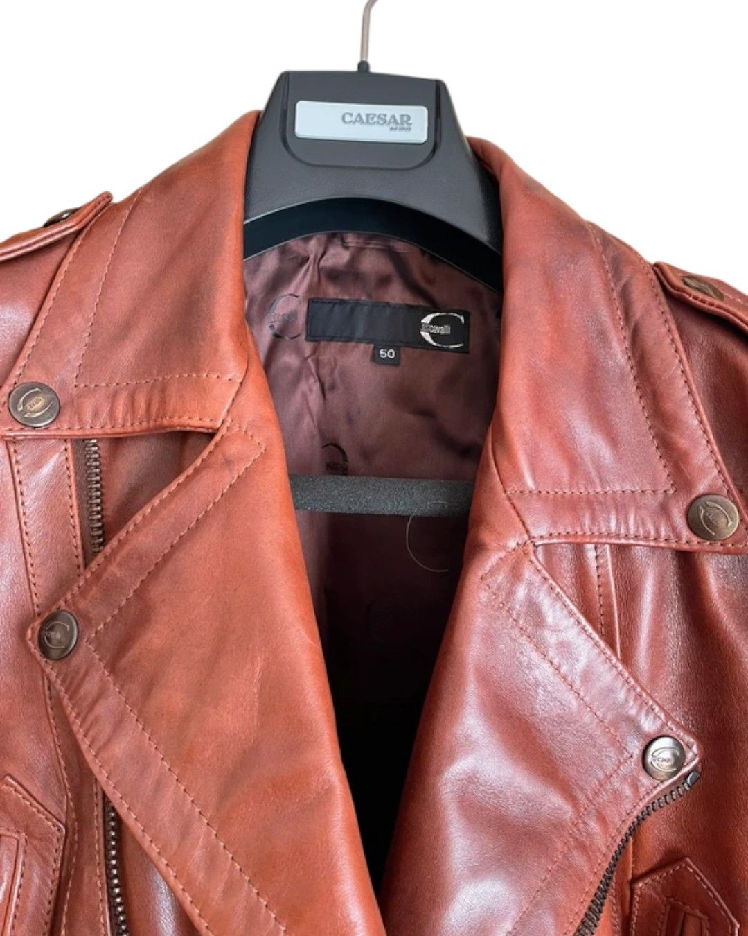 Roberto Cavalli LEATHER BIKER JACKET Size US M / EU 48-50 / 2 - 2 Thumbnail