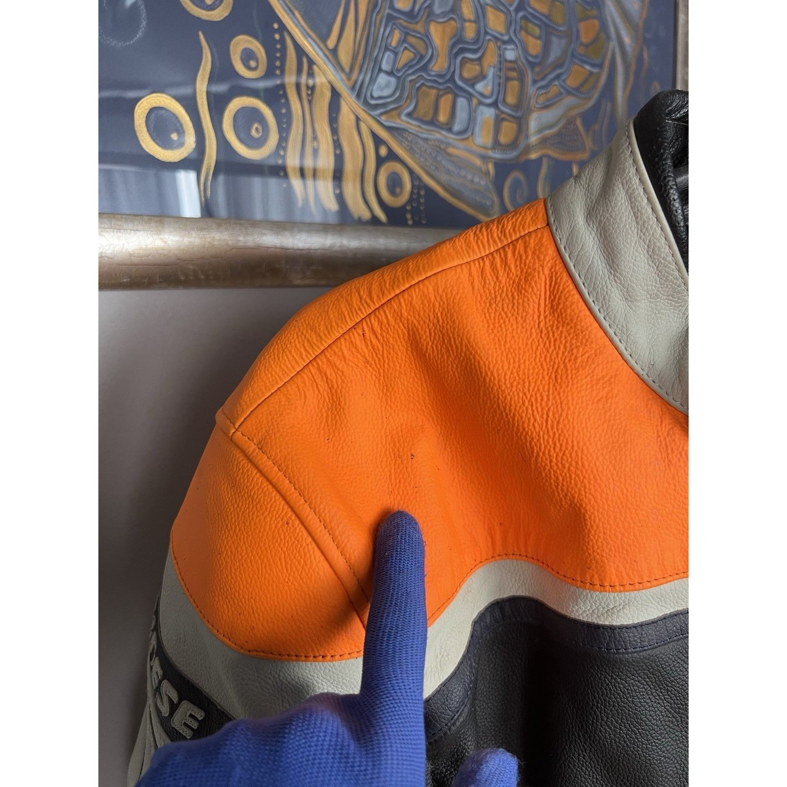 Dainese Dainese Armored Blue Orange Leather Motorcycle Jacket Men`s Size US M / EU 48-50 / 2 - 4 Thumbnail