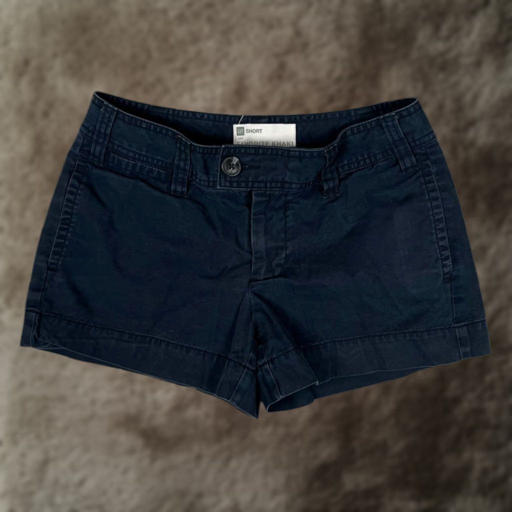 Gap Gap Favorite Khaki Shorts Juniors 1 Blue Chino Twill Flat Front Casual Summer Size 25" / US 0 / IT 36 - 1 Thumbnail