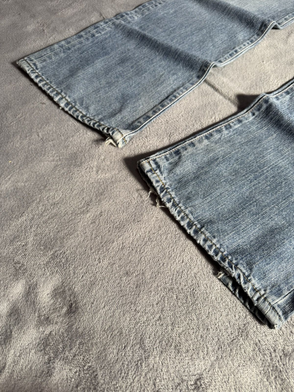 Edwin × Vintage Edwin XV441 Bootcut Flared Natural Distressed Jeans Size US 30 / EU 46 - 7 Thumbnail