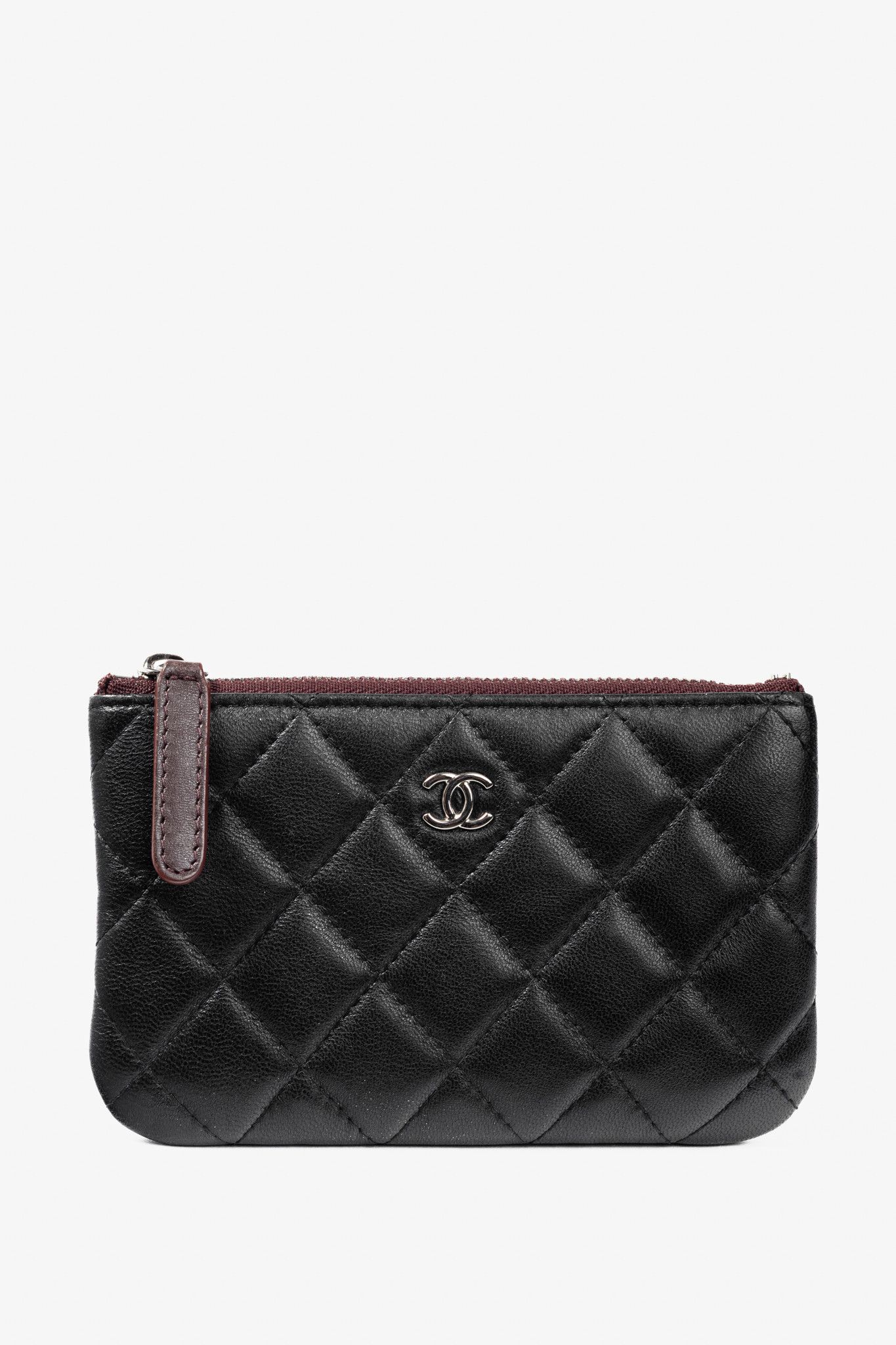 Chanel Chanel Black Lambskin Classic Zipped O Pouch Size ONE SIZE - 1 Thumbnail
