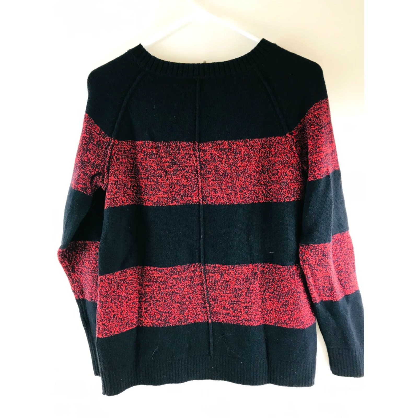 Gap Gap Sweater Mens Small Black Striped Wool Blend Pullover Front Pockets Crew Neck Knit Shirt Size US S / EU 44-46 / 1 - 2 Thumbnail