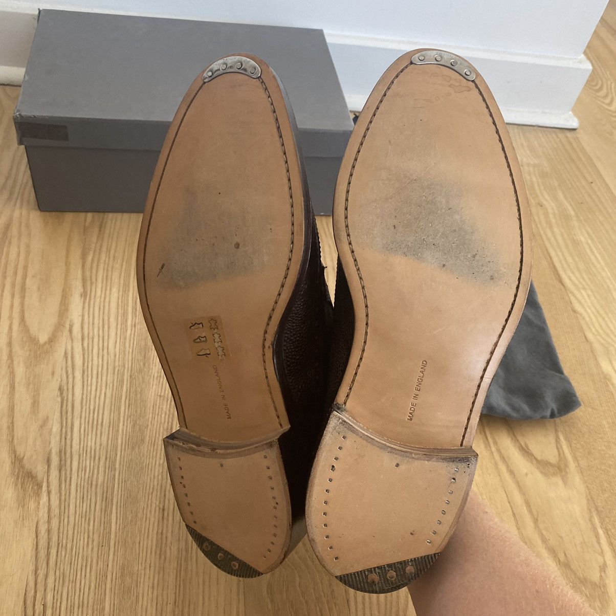 Thom Browne Thom Browne Brown Wingtip Grain Leather Dress Shoes Size US 12.5 / EU 45-46 - 6 Thumbnail