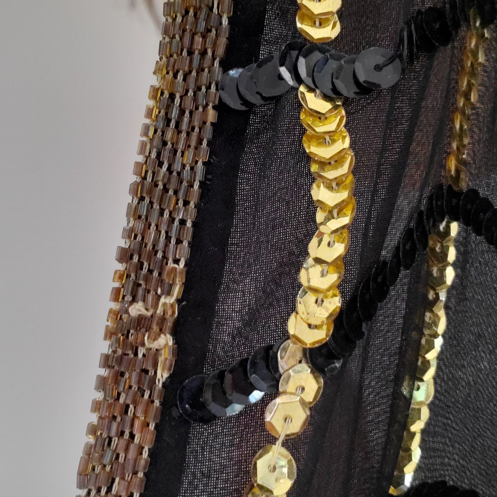 Other Vintage Sheer Silk Sequin Jacket Gold and Black S Size S / US 4 / IT 40 - 3 Thumbnail