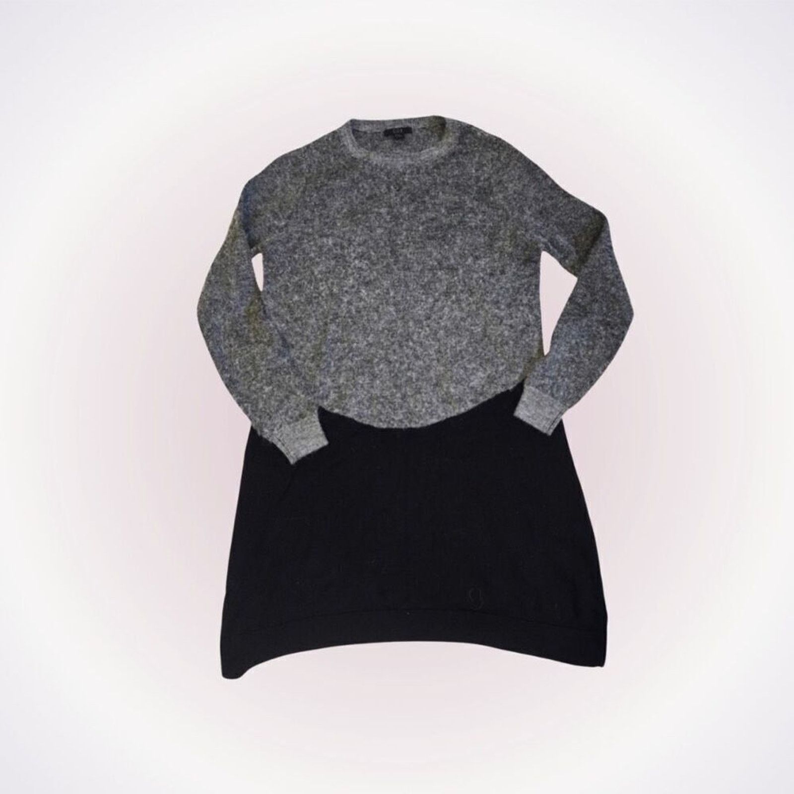Cos Cos Color Block Black and Gray Long Tunic Sweater | Sz XS Size XS / US 0-2 / IT 36-38 - 1 Thumbnail