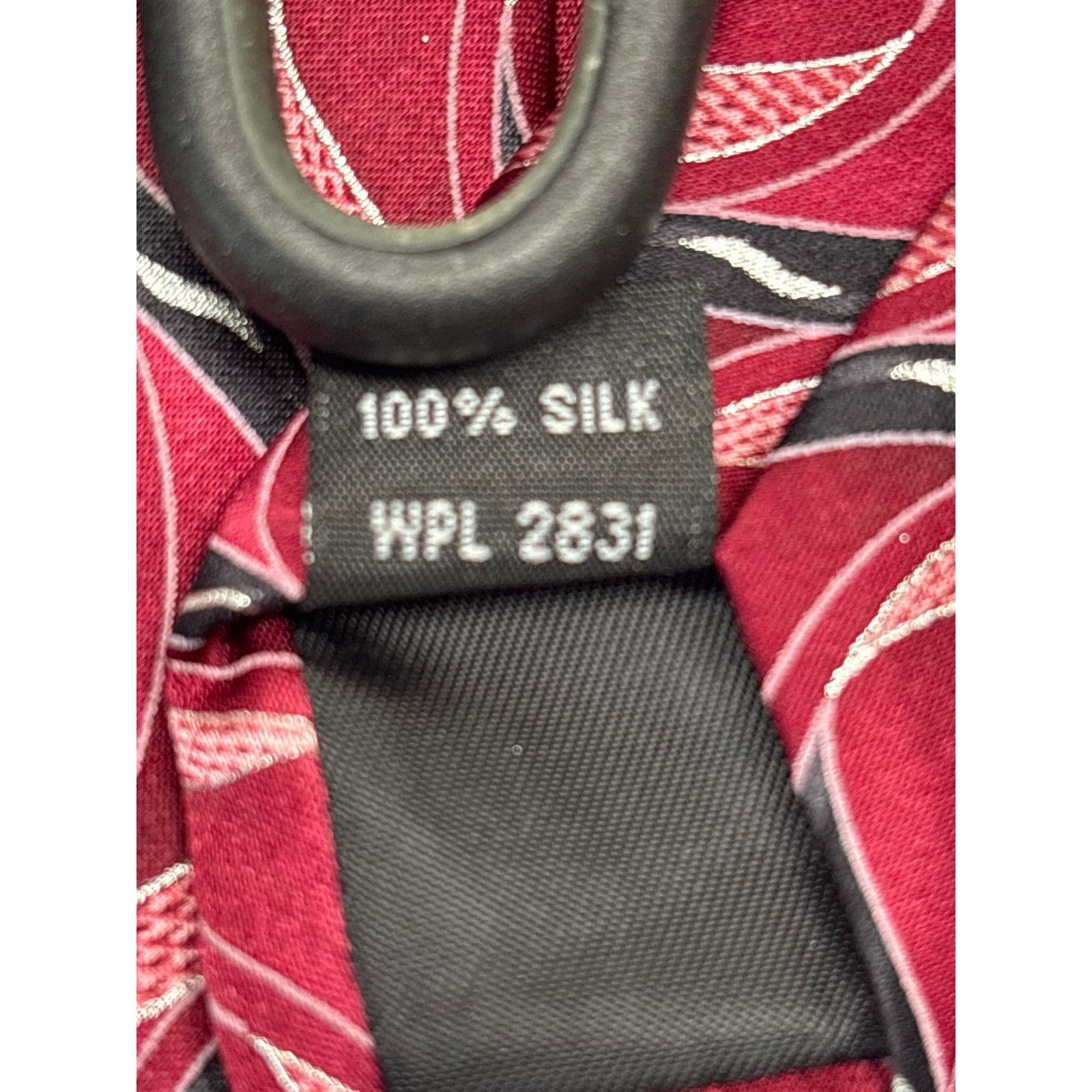 Other Palatina Red with Black and Silver Silk Tie Size ONE SIZE - 6 Thumbnail