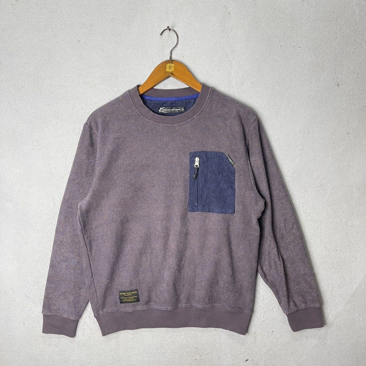 Kansai Yamamoto Vintage Kansai Yamamoto Homme Pocket Sweatshirt Size US M / EU 48-50 / 2 - 1 Thumbnail