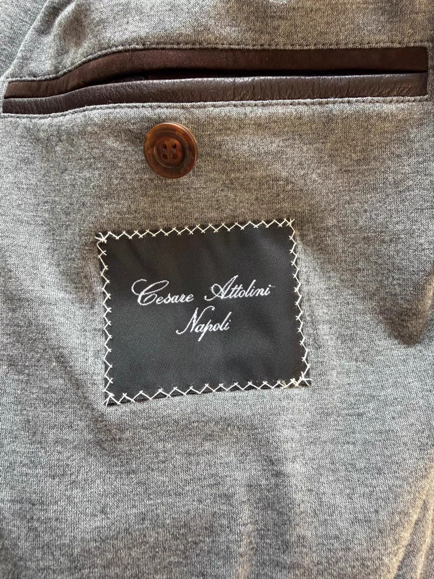 Cesare Attolini Cesare Attolini Lambskin Lapel Pockets IT50 Leather Jacket Size US M / EU 48-50 / 2 - 8 Thumbnail
