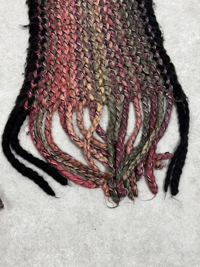 Dolce & Gabbana 1990s Dolce & Gabbana Gradient Pink Dark Wool Scarf Size ONE SIZE - 3 Thumbnail