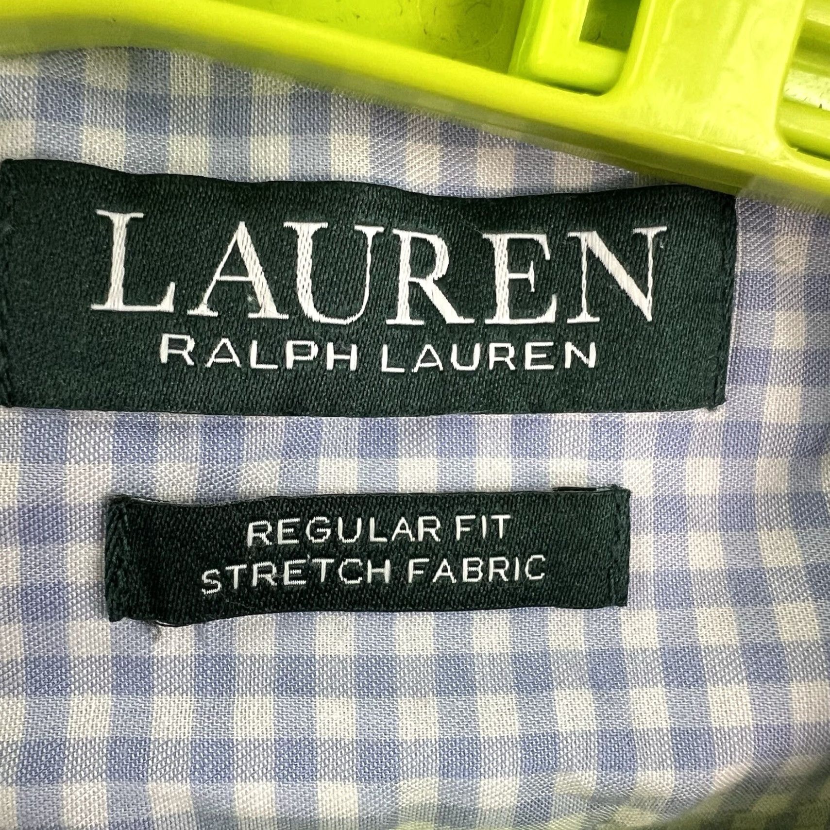 Ralph Lauren Lauren Ralph Lauren Shirt Adult XL Blue Check Button-Up Stretch Mens Size US XL / EU 56 / 4 - 6 Thumbnail